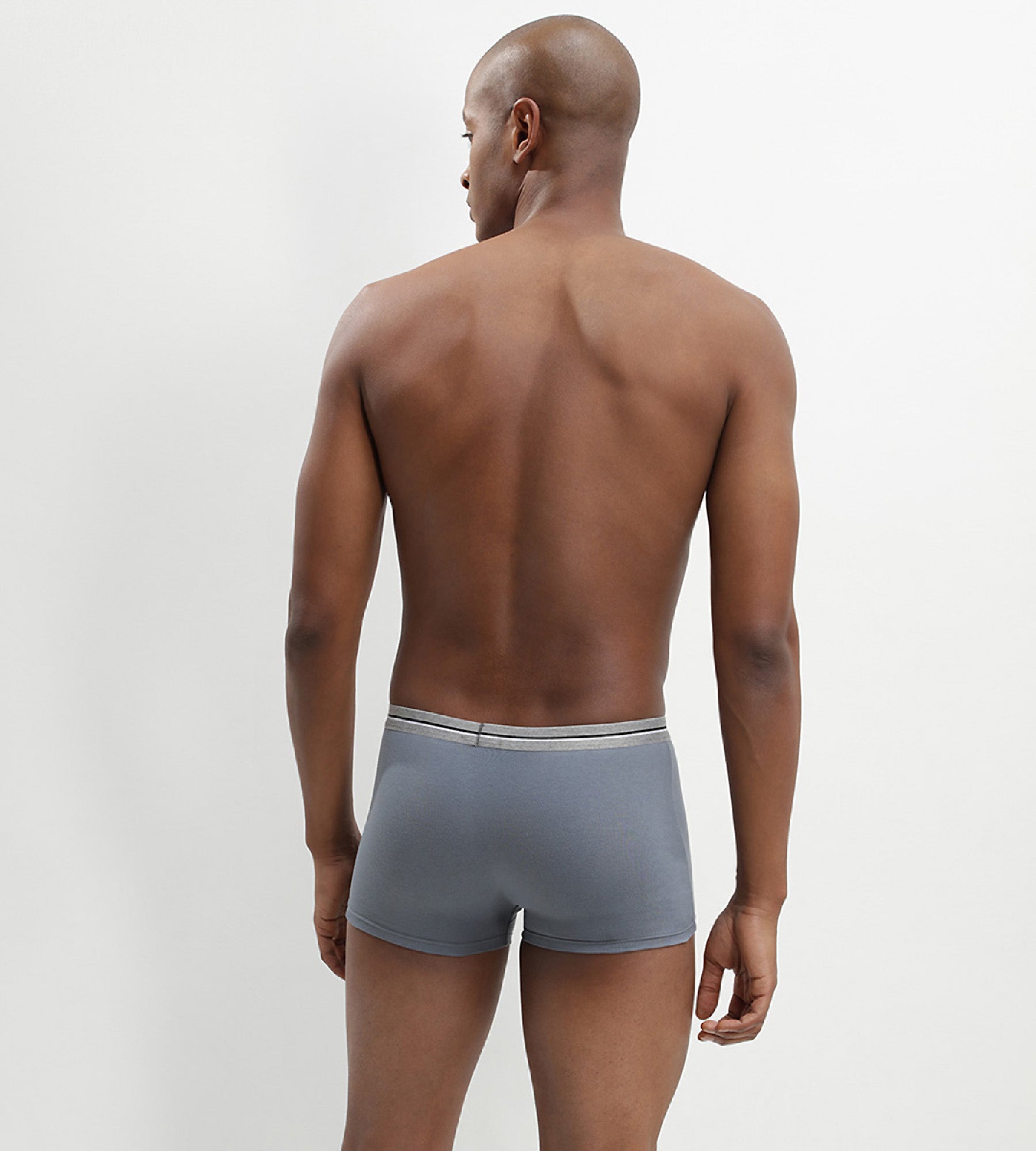 DIM Pacco da 3 boxer in cotone elasticizzato Ultra Resist grigio acciaio nero