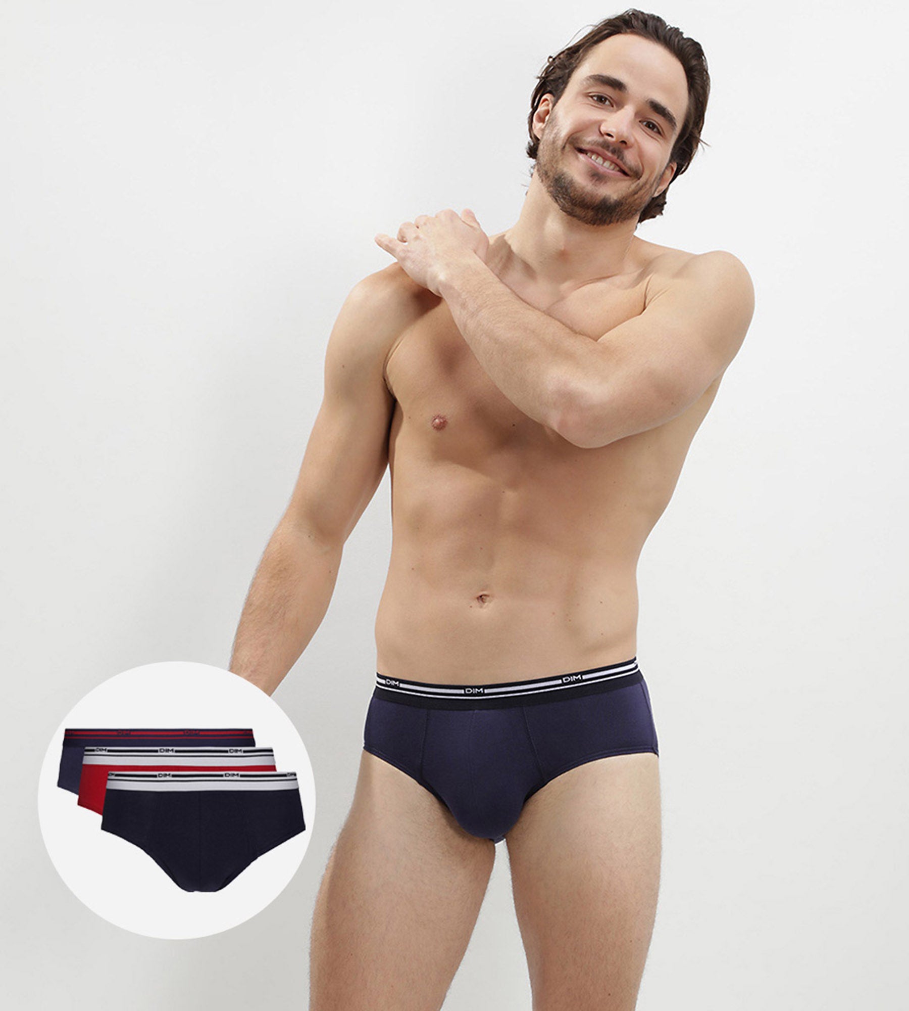 DIM Classic Colors Red & Blue Uomo Pacco da 3 pezzi