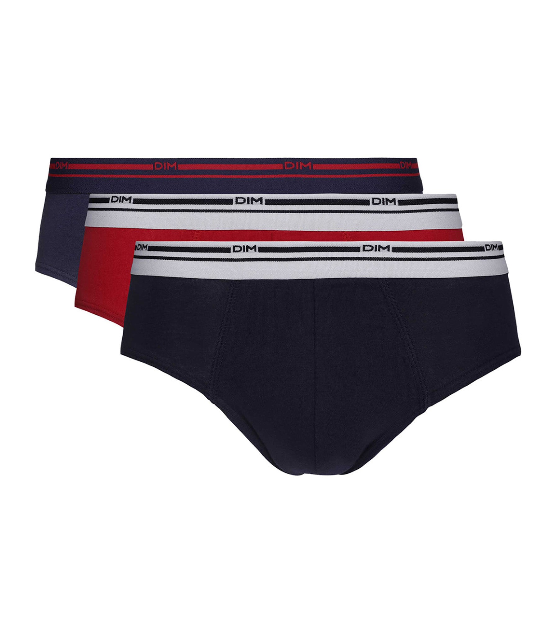 DIM Classic Colors Red & Blue Uomo Pacco da 3 pezzi