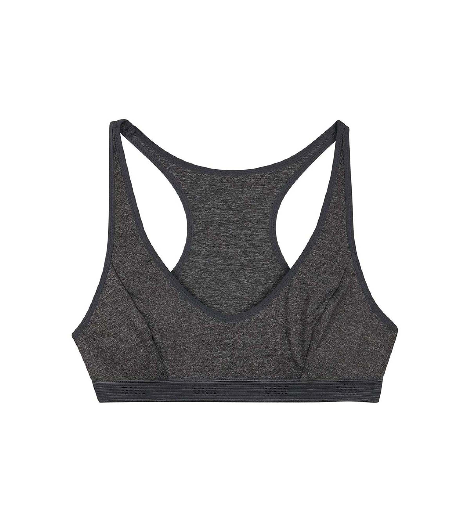 DIM Reggiseno sportivo da bambina in microfibra grigio erica scuro Dim Micro Micro