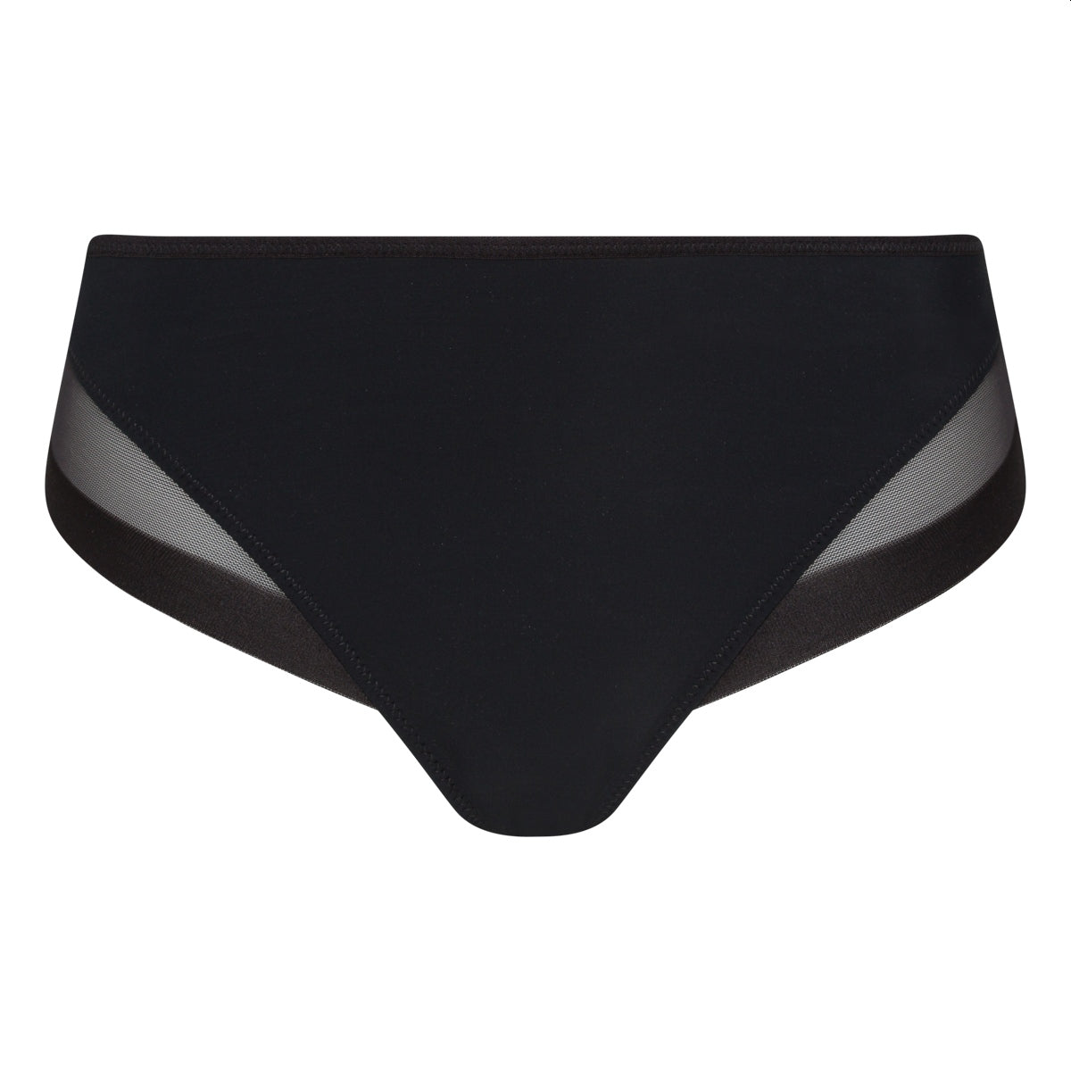 DIM Slip generoso in microfibra e tulle nero di Dim
