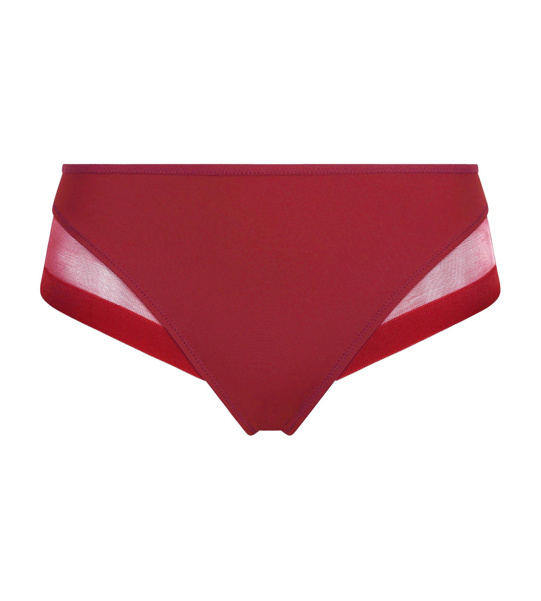 DIM Slip donna rosso papavero in microfibra e tulle Dim Generous
