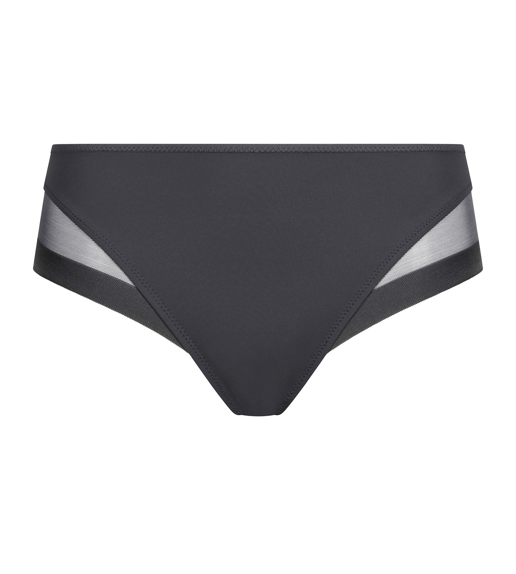 DIM Slip da donna in microfibra e tulle Granit Grigio Generous Classic