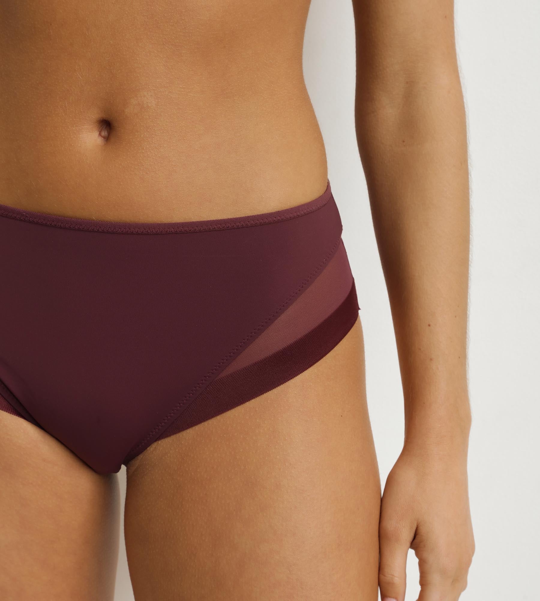 DIM Slip Donna Dim Generous Fig semitrasparente