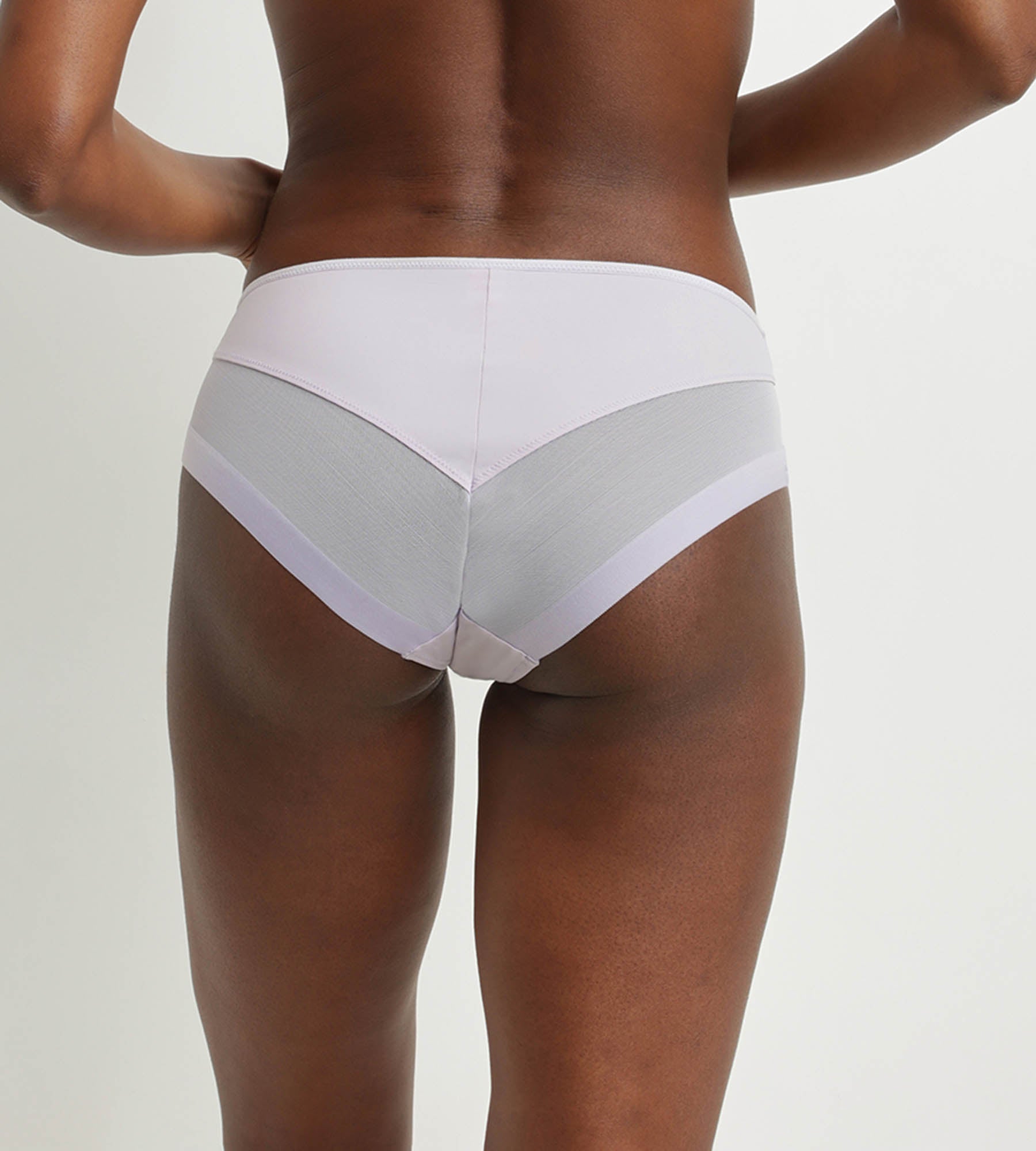 DIM Slip grigio viola in microfibra e tulle Dim Generous