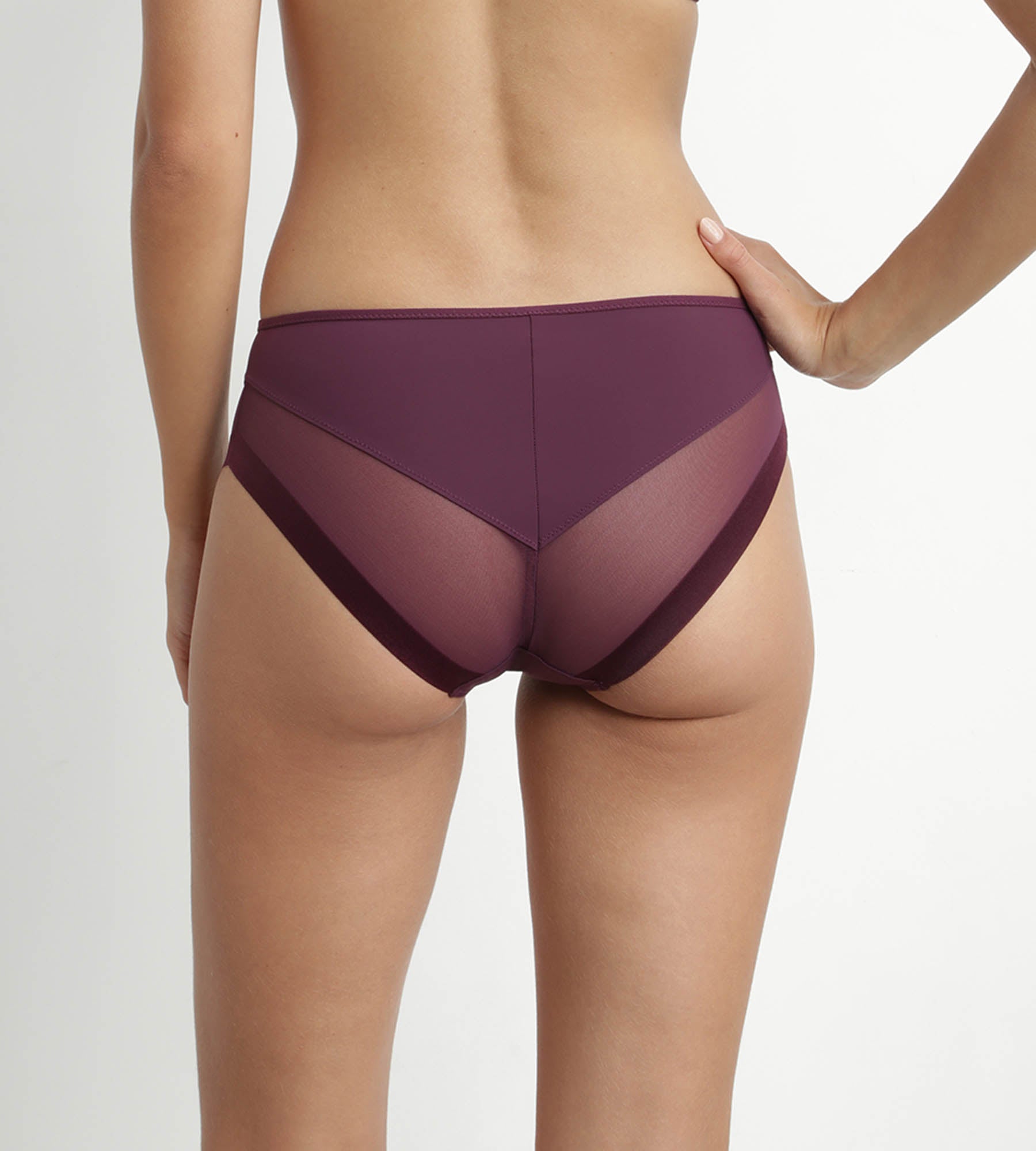 DIM Slip donna microfibra e tulle Plum Dim Generous