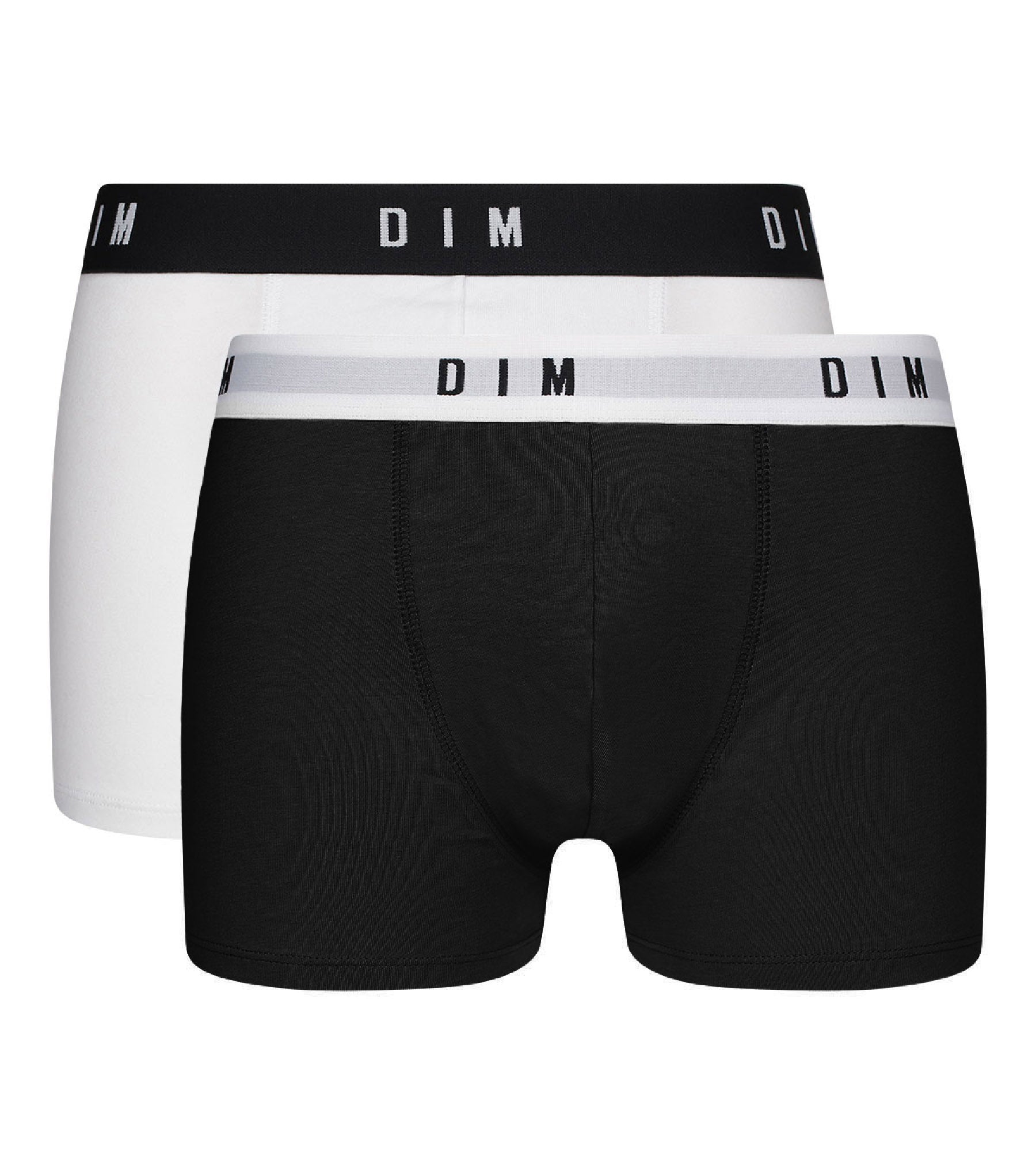 DIM Pacco da 2 boxer uomo in cotone elasticizzato retrò nero Dim Originals