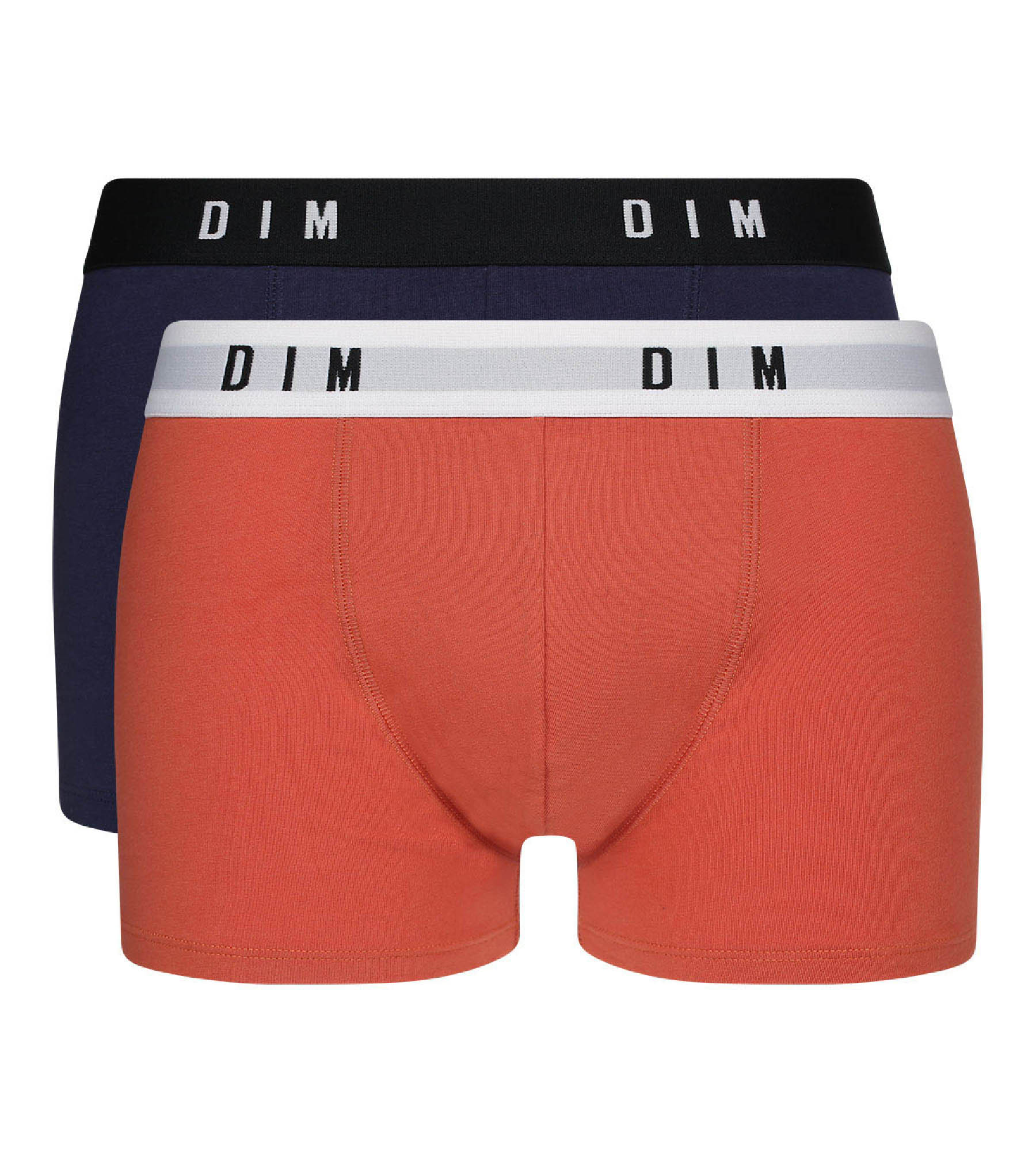 DIM Pacco da 2 boxer uomo in cotone elasticizzato Rosso Blu Denim Dim Originals