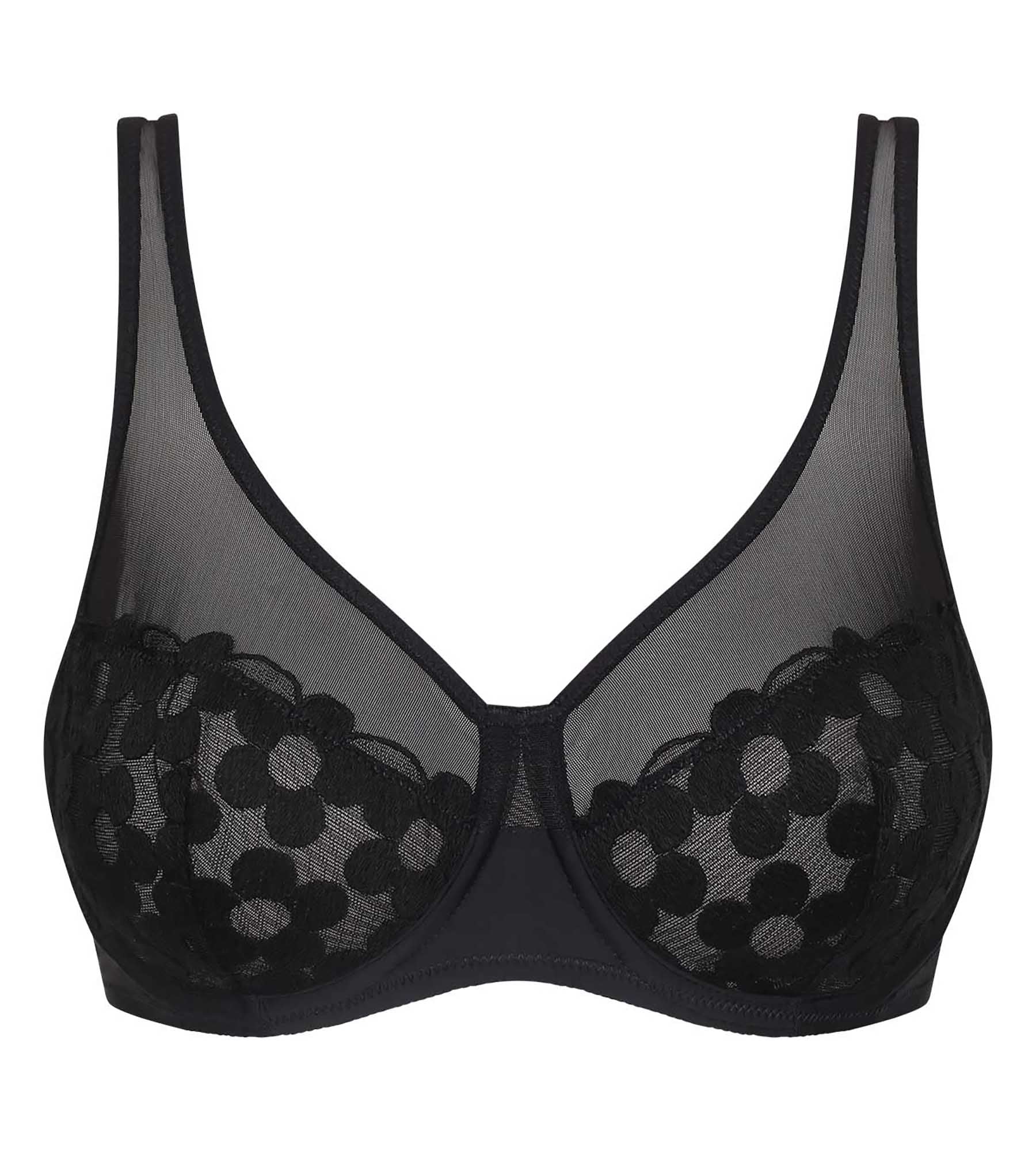 DIM Reggiseno nero con ferretto Generous Broderie