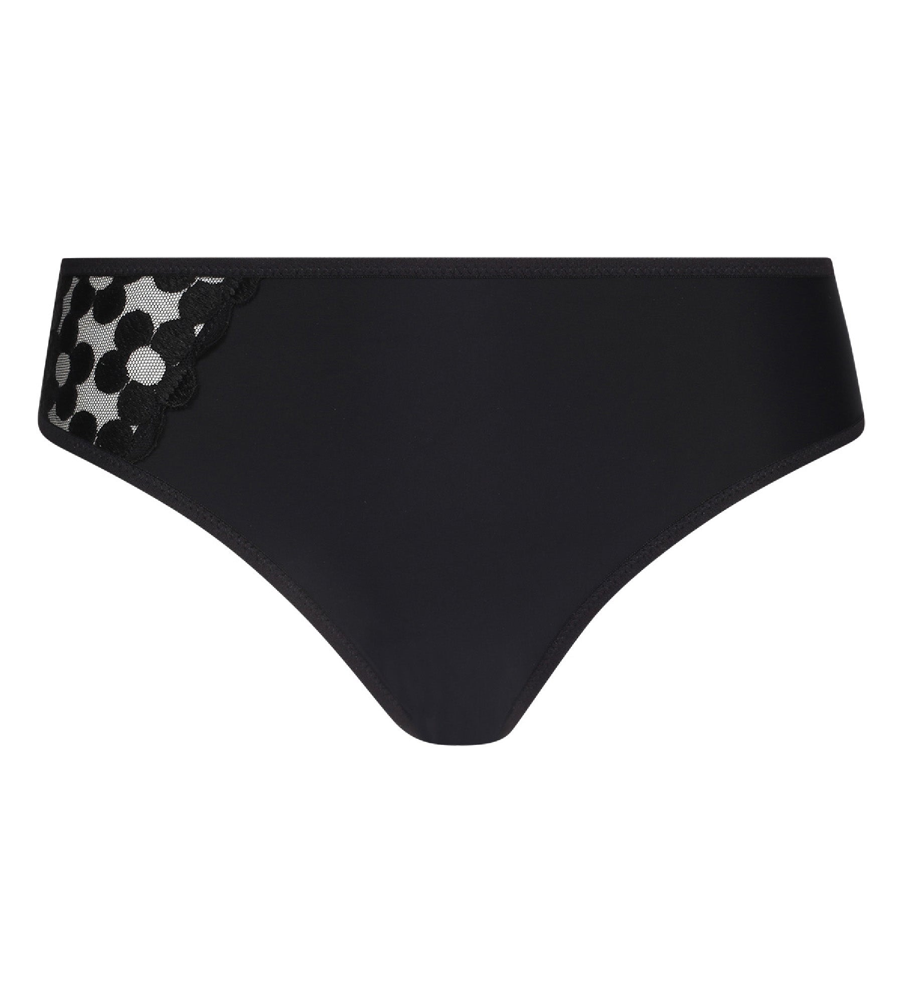 DIM Slip nero in microfibra Generous Broderie
