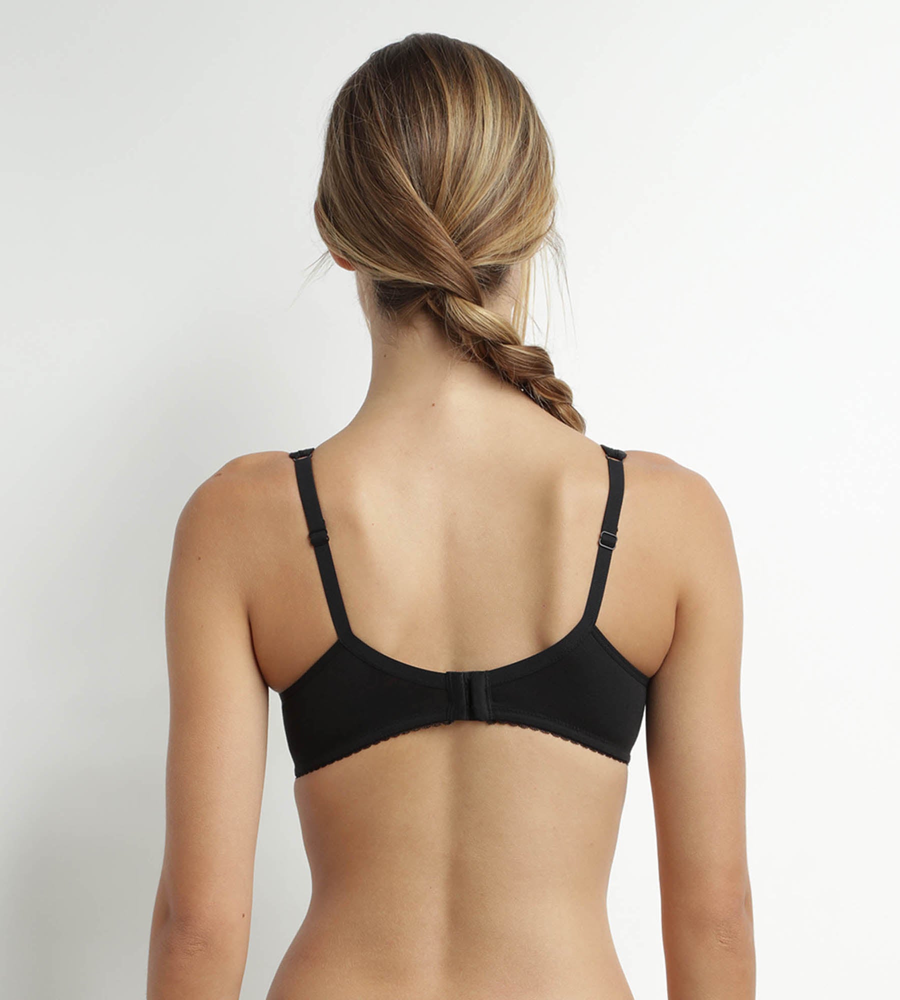 DIM Reggiseno push-up con ferretto Nero Generous Cotone Bio Dim