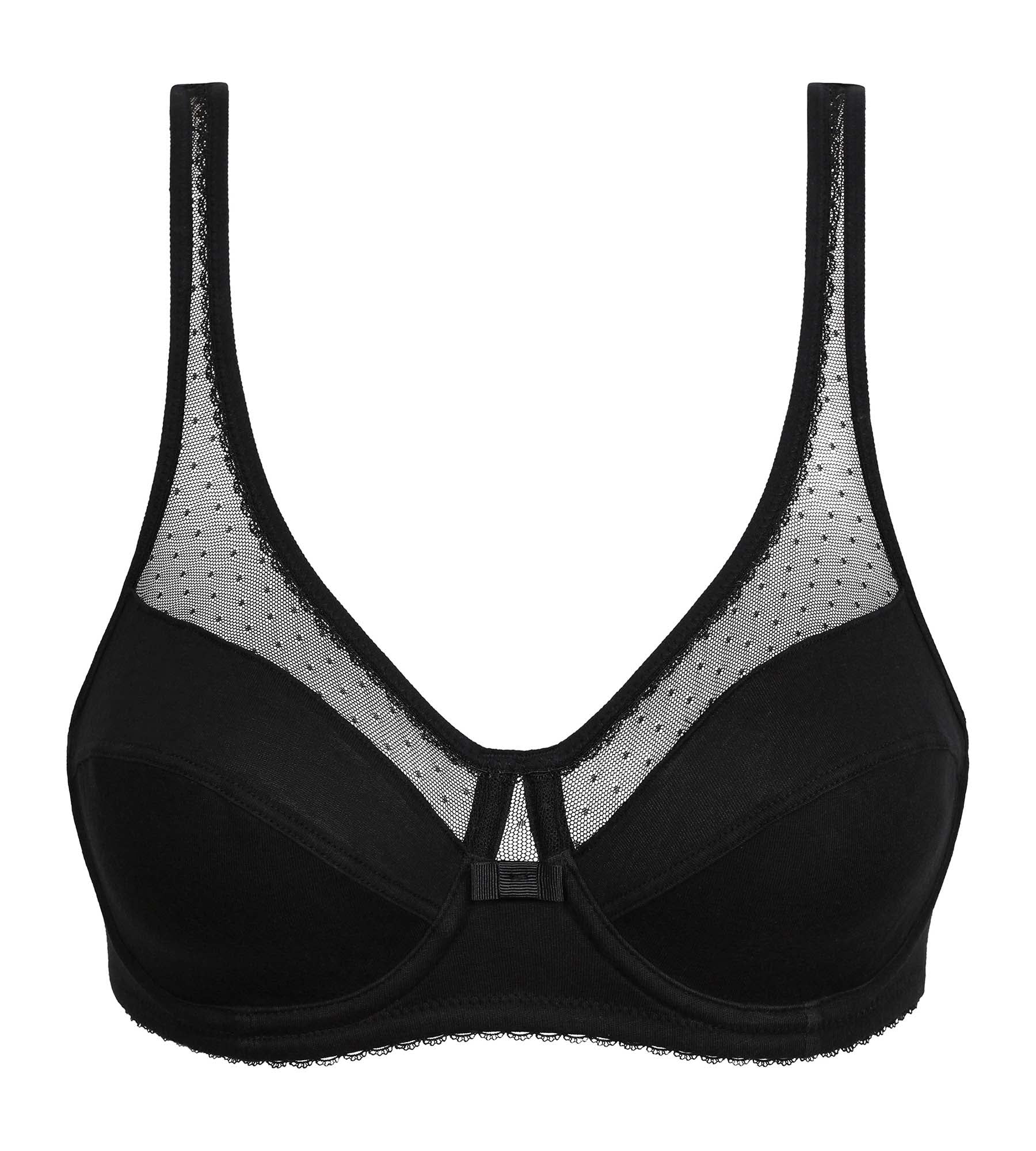 DIM Reggiseno push-up con ferretto Nero Generous Cotone Bio Dim
