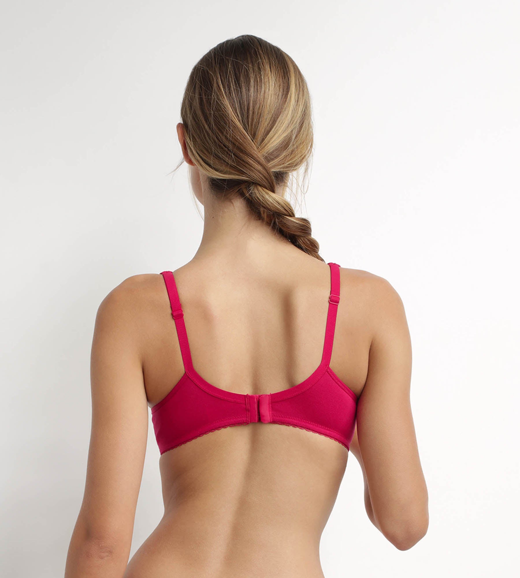 DIM Reggiseno push-up rosso con ferretto Generous Cotone Bio Dim