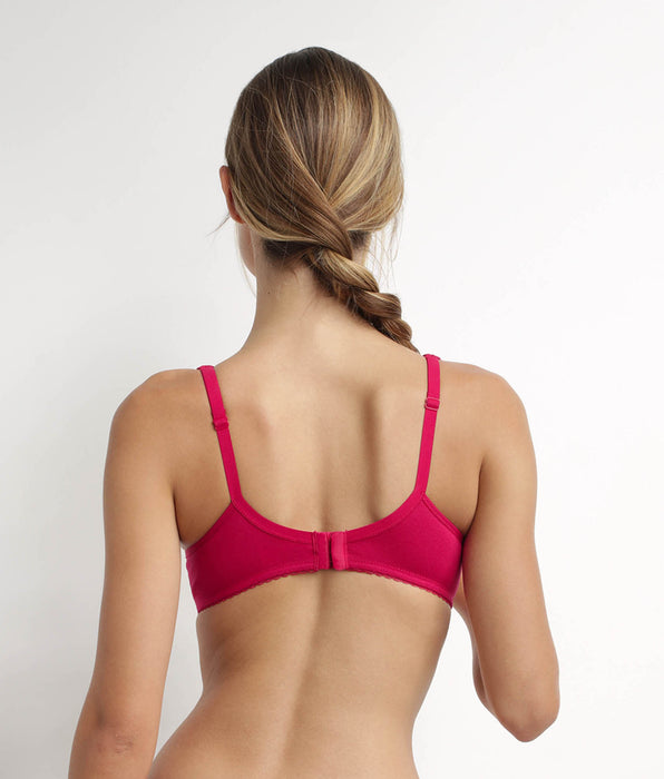 DIM Reggiseno push-up rosso con ferretto Generous Cotone Bio Dim