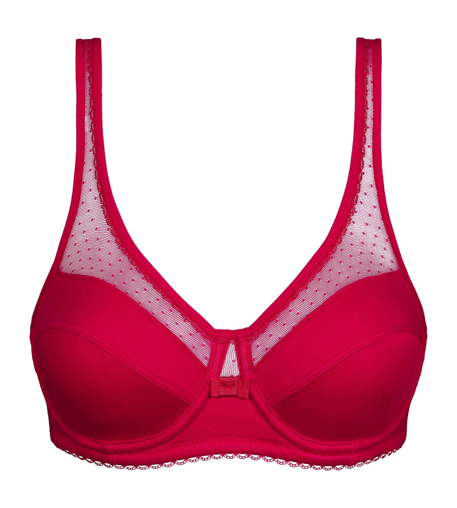 DIM Reggiseno push-up rosso con ferretto Generous Cotone Bio Dim