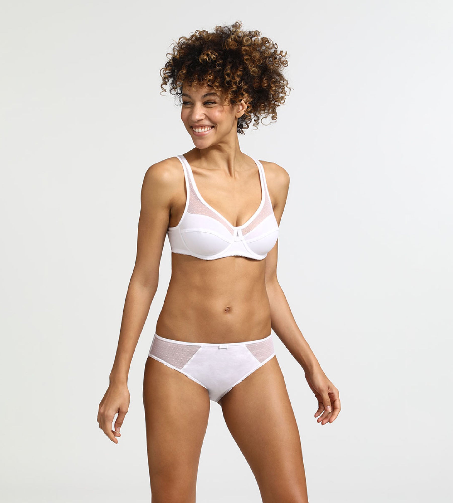 DIM Slip in cotone bio Dim bianco Generous