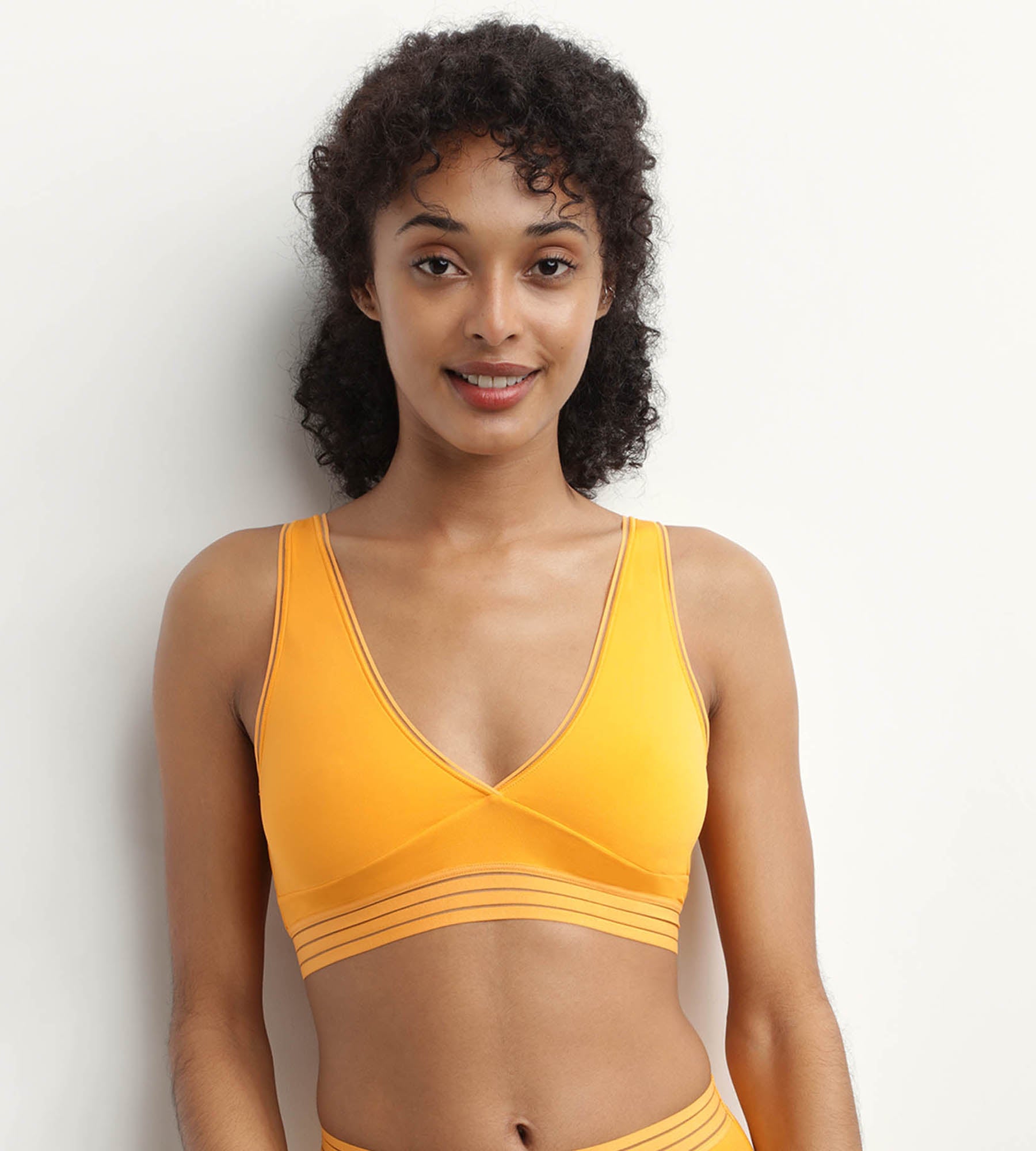 DIM Reggiseno a triangolo senza ferretto in microfibra gialla Oh My Dim's