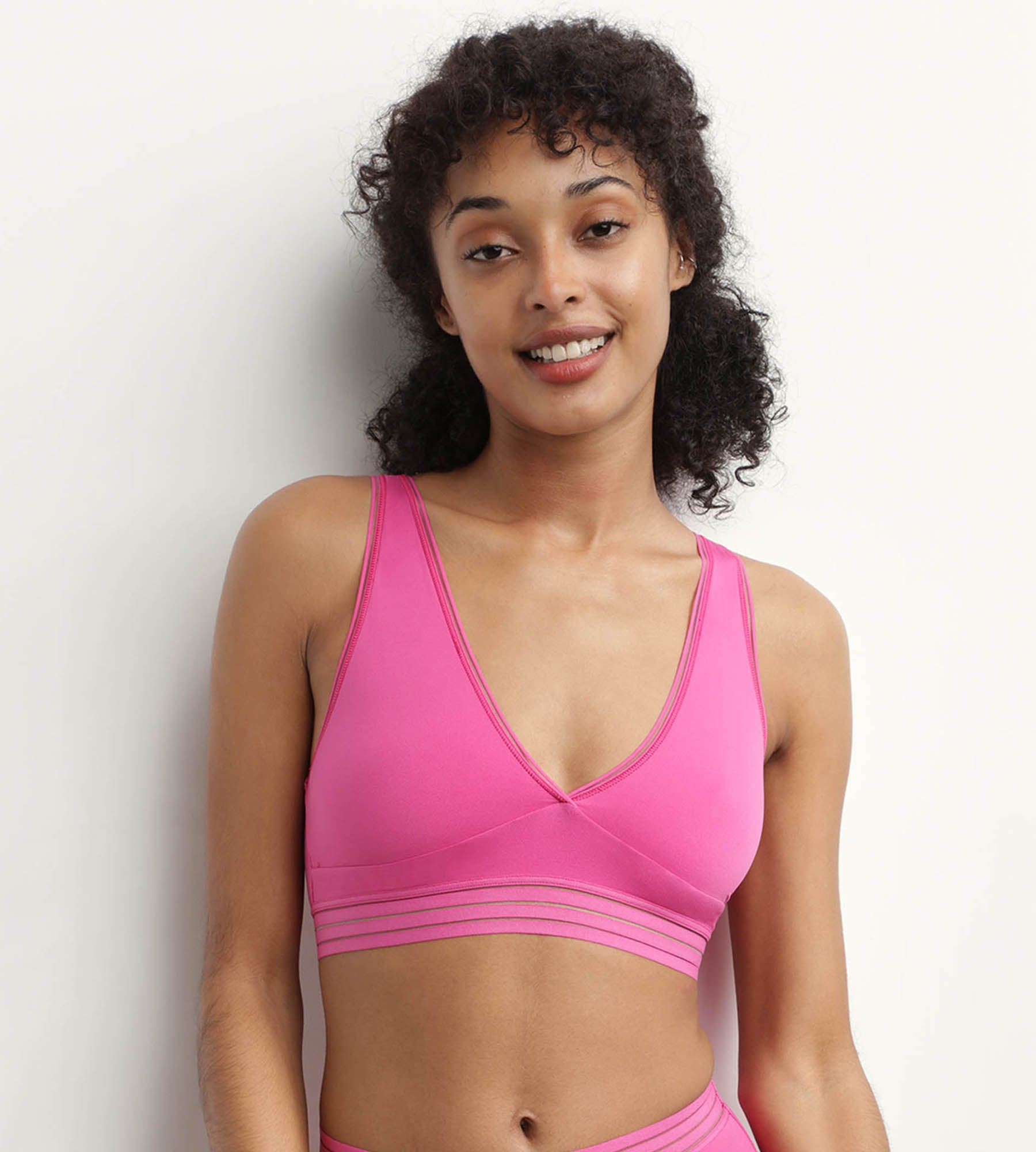 DIM Reggiseno a triangolo senza ferretto in microfibra fucsia di Oh My Dim's