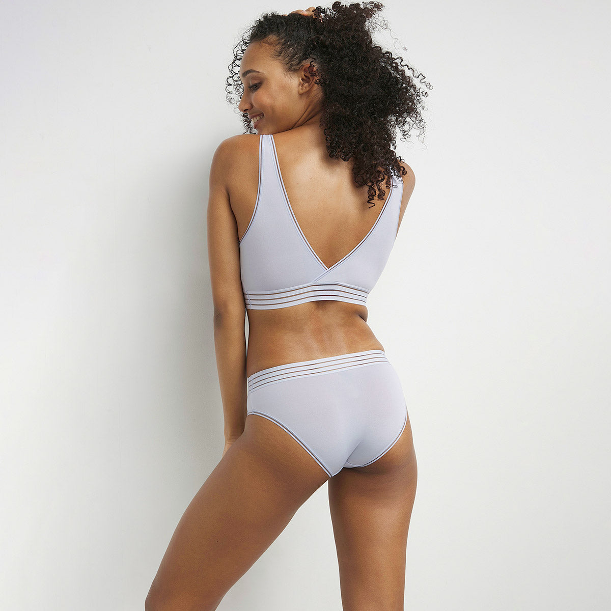 DIM Reggiseno a triangolo in microfibra blu senza ferretto Oh My Dim's