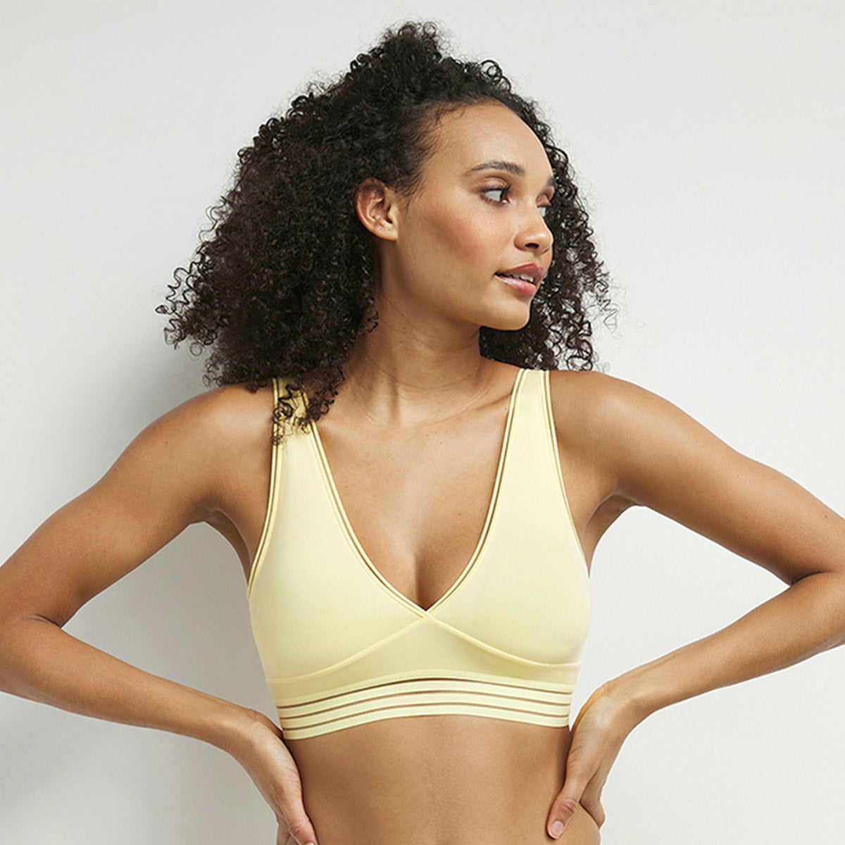 DIM Reggiseno a triangolo in microfibra giallo senza ferretto Oh My Dim's