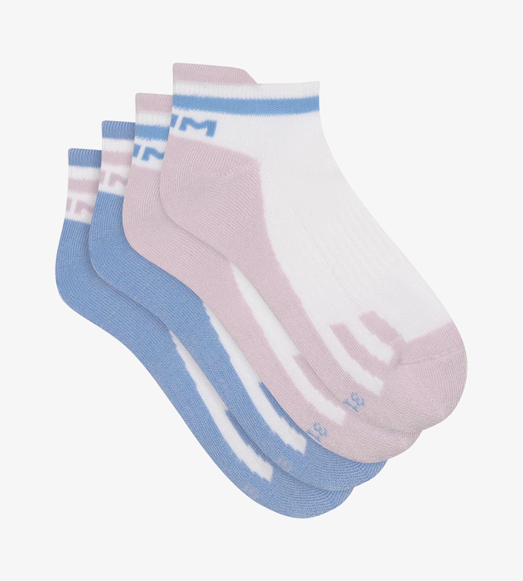 DIM Pacco da 2 calze retrò unisex Lila Blu Dim Sport