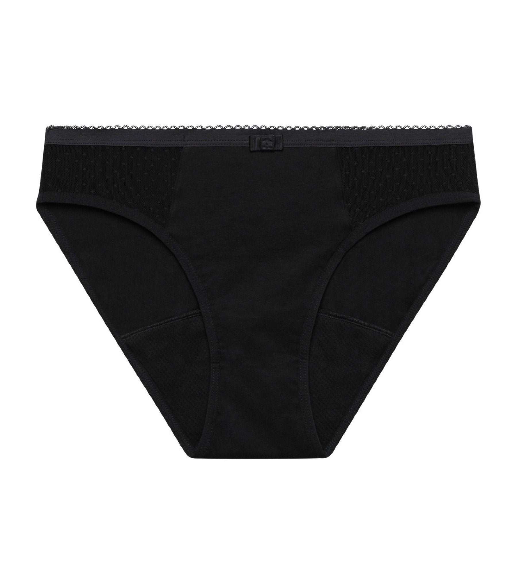 DIM Slip da ciclo lavabile in cotone bio a flusso medio Nero DIM Protect