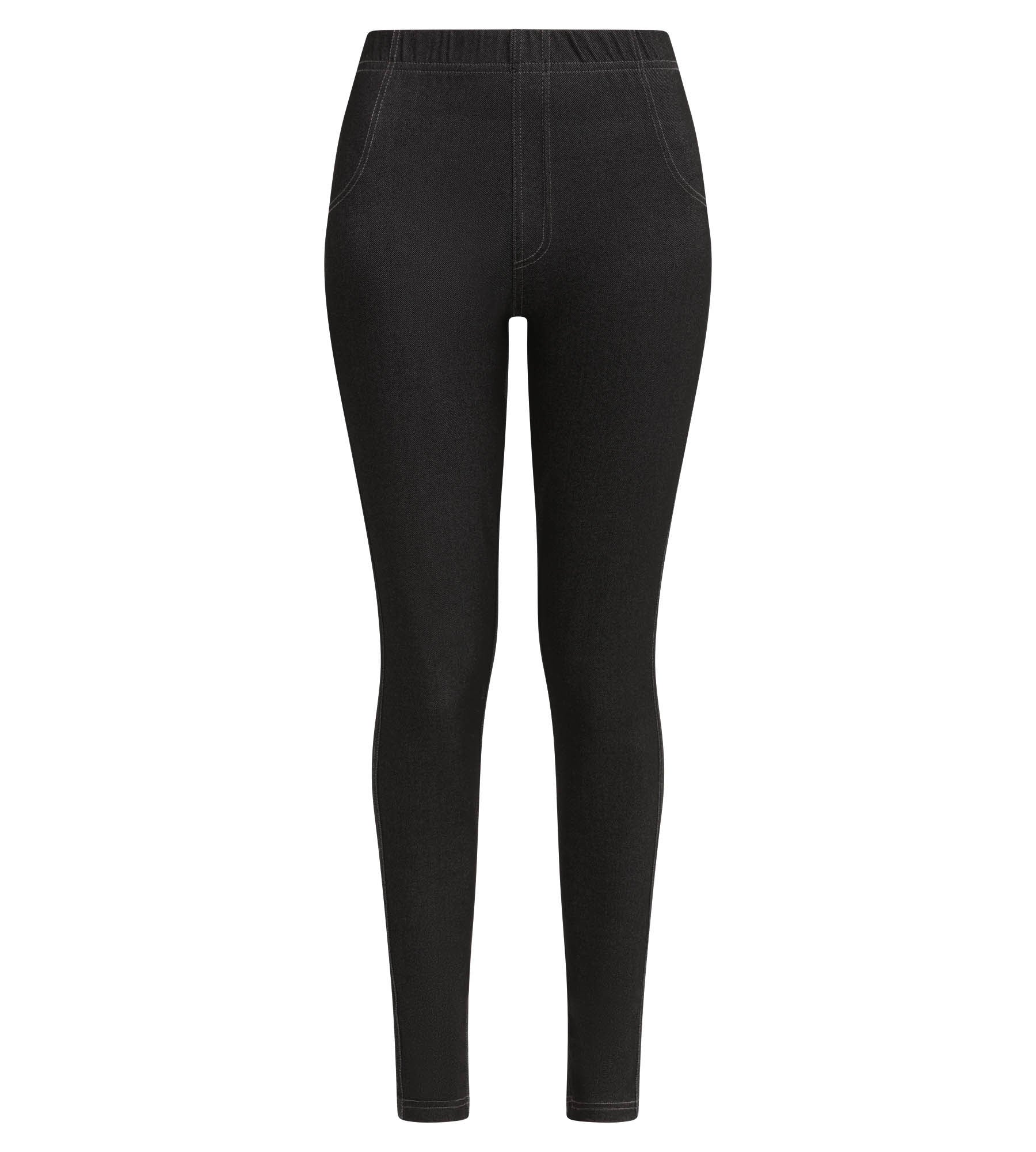 DIM Leggings donna in denim nero con tasche Dim Relax & Go