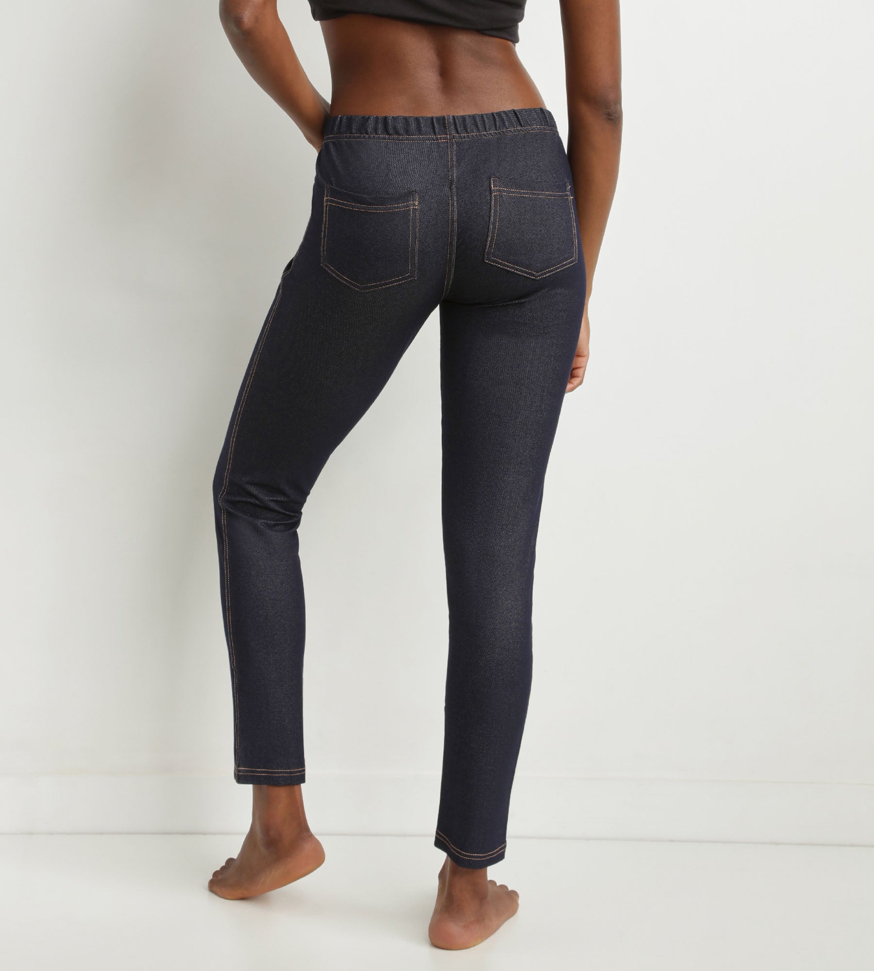 DIM Leggings donna in denim blu con tasche Dim Relax & Go