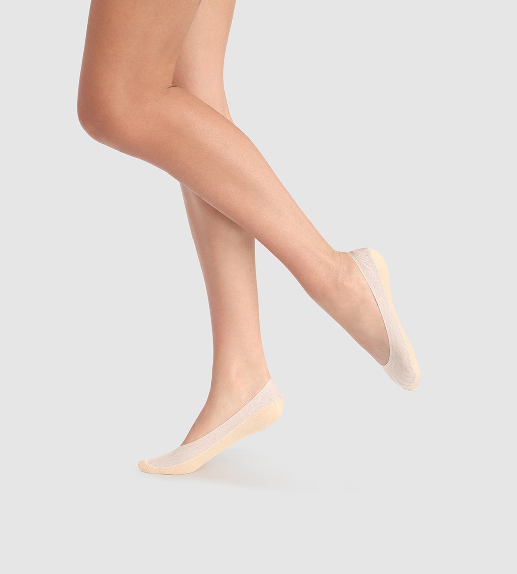 DIM Protezioni per piedi in lurex beige fantasia Dim InvisiFit