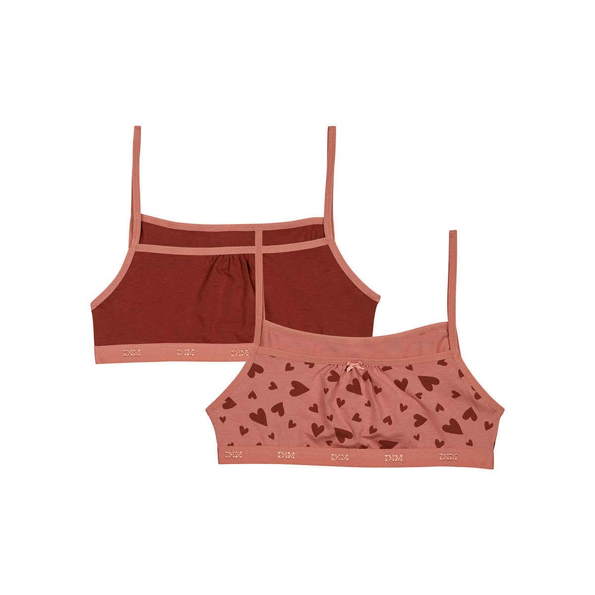 DIM Pacco da 2 reggiseni Les Pockets Sand Heart in cotone elasticizzato