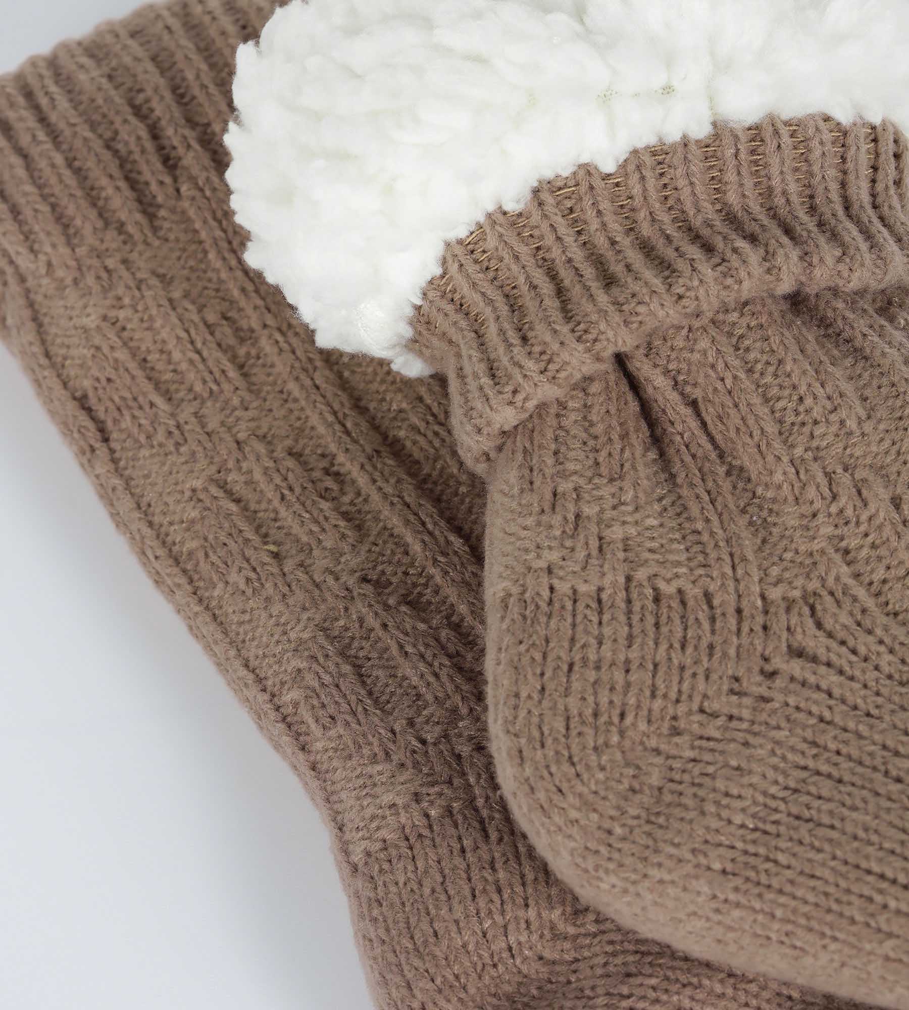 DIM Calzino caldo da donna Marrone Cocoon Polaire
