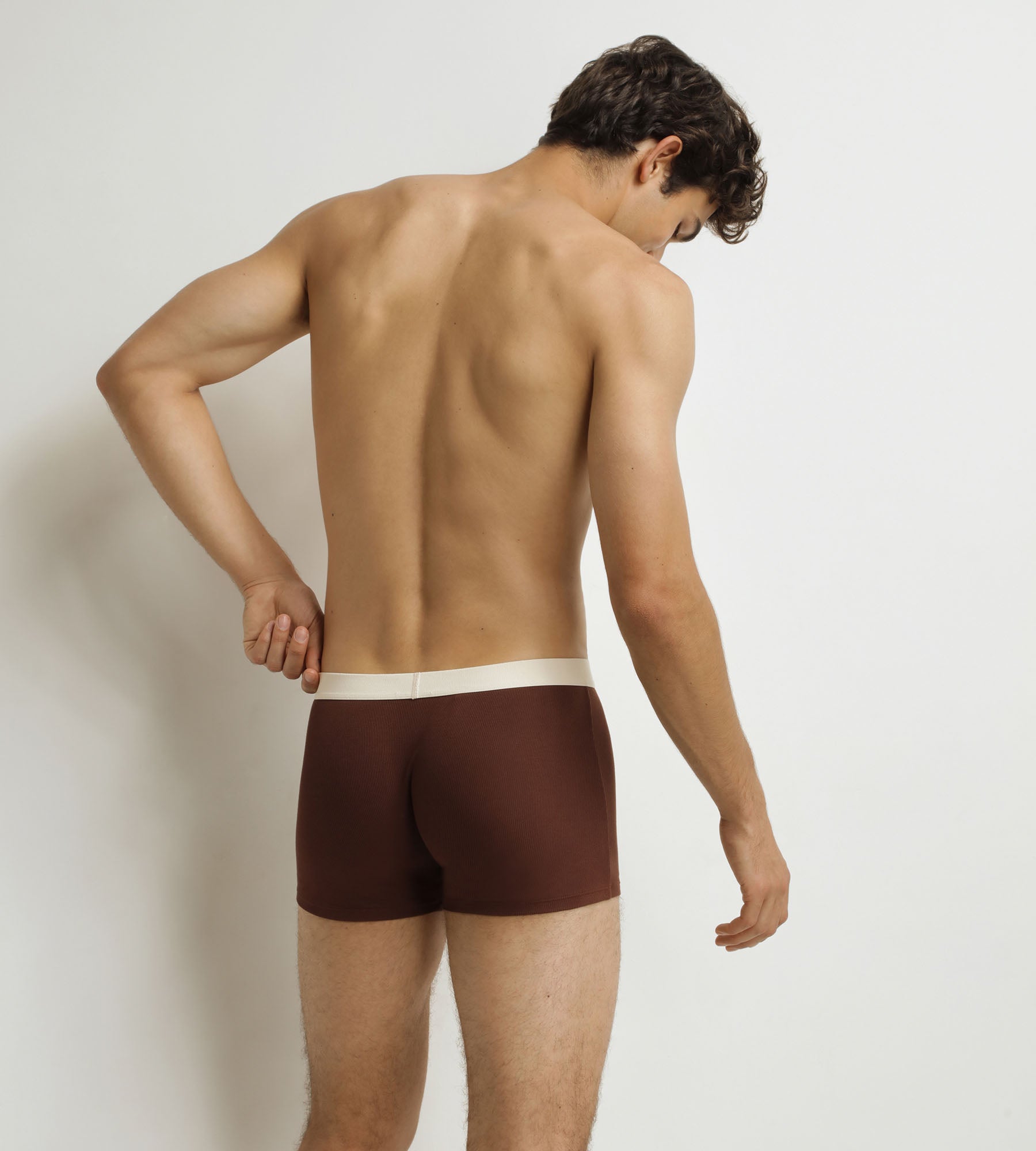 DIM Boxer uomo a costine Chocolate Dim Elegant