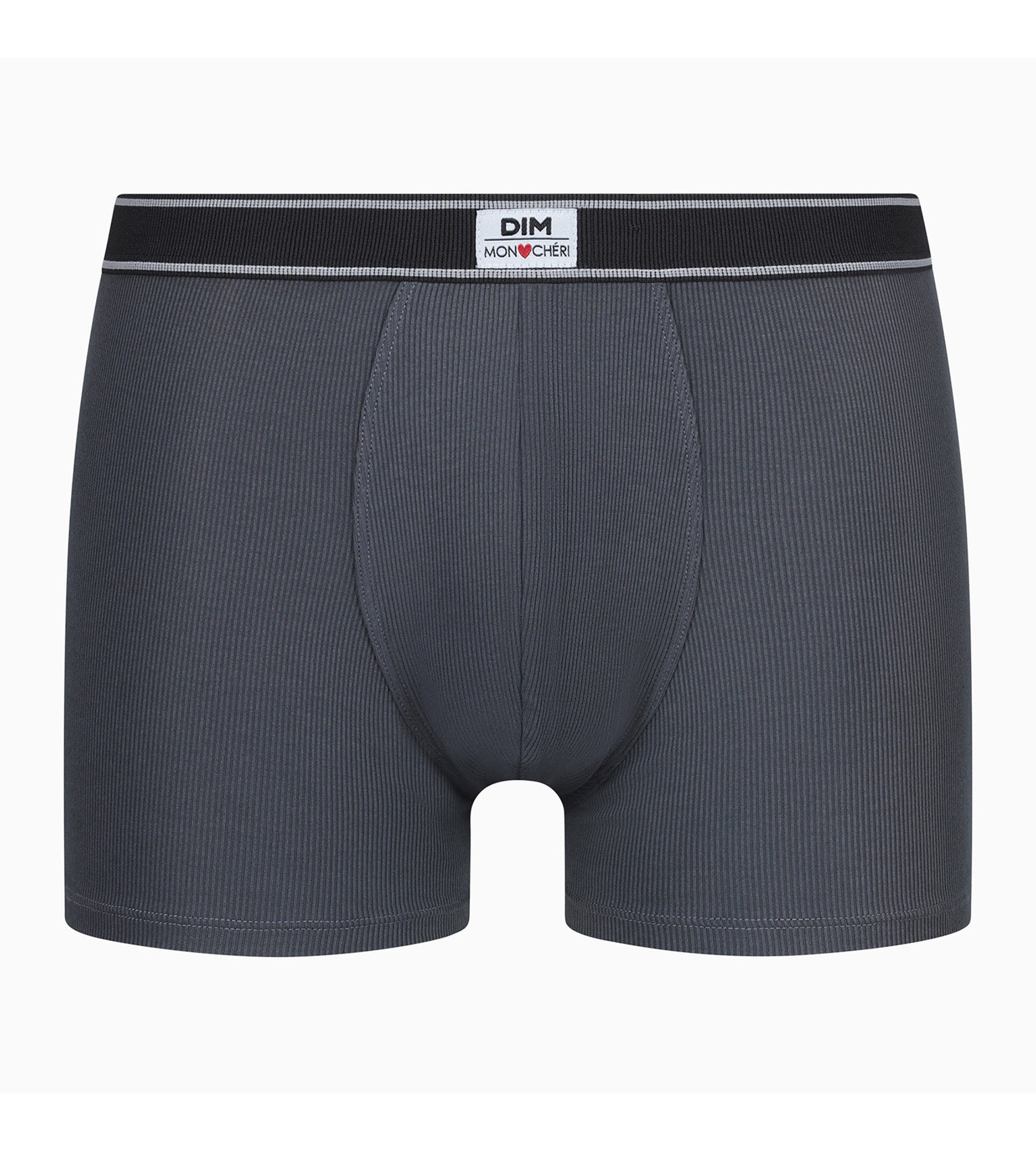 DIM Boxer Uomo Cotone Modal a coste Granito Grigio Nero Cintura Dim Elegante