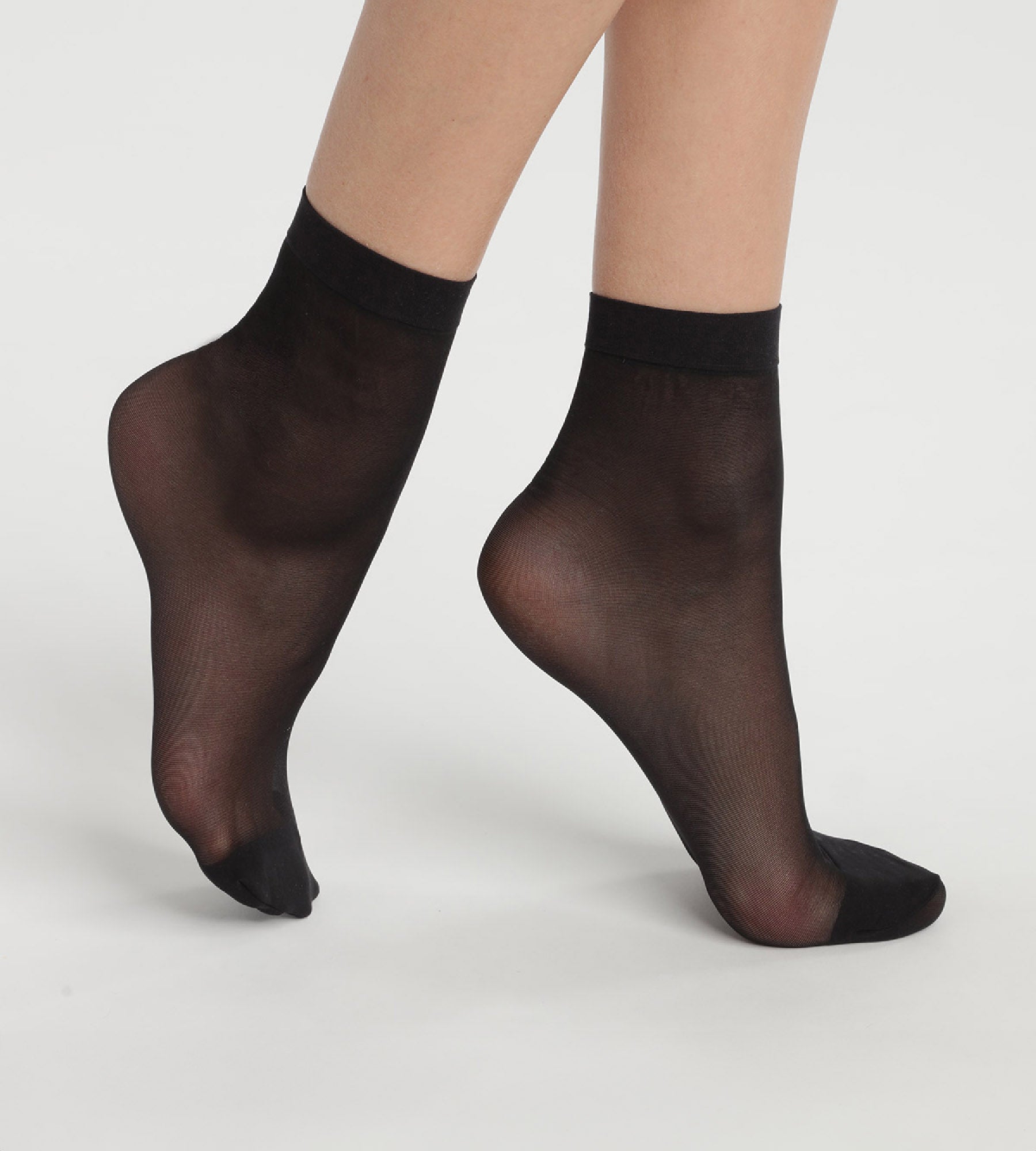 DIM Pacco da 2 paia di fantasmini in lycra rinforzata nera Ultra Resist