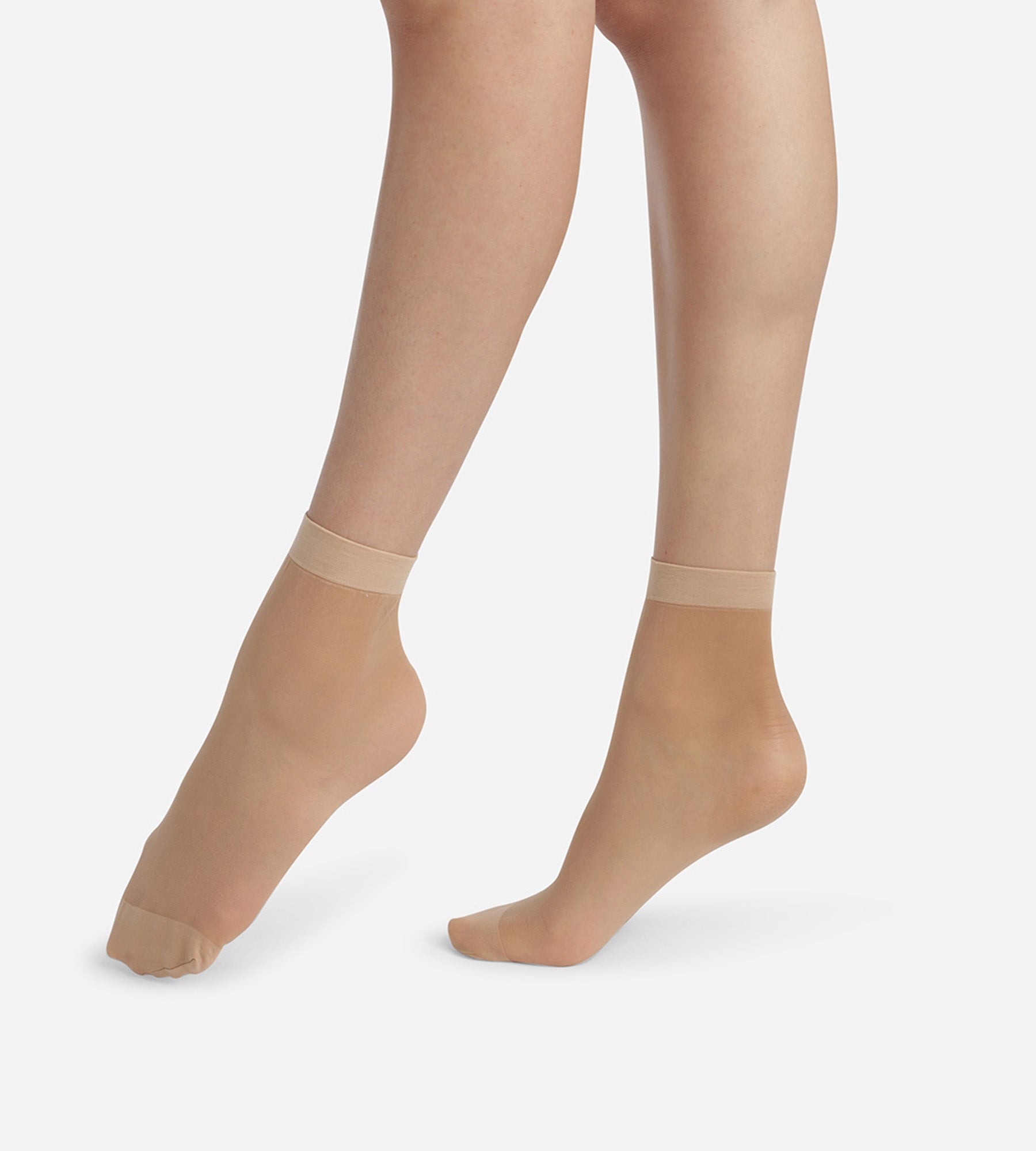 DIM Pacco da 2 paia di calzini in velo rinforzato Ultra Resist Beige Radiance