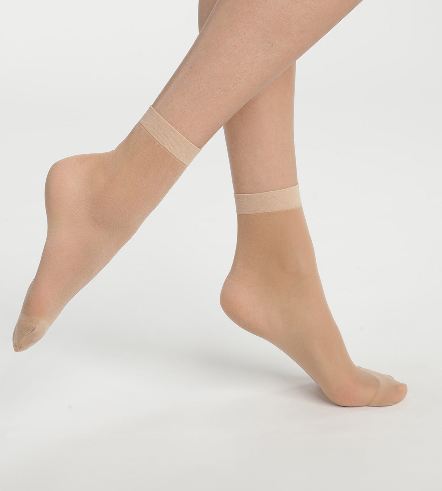 DIM Pacco da 2 paia di calzini in velo rinforzato Ultra Resist Beige Radiance