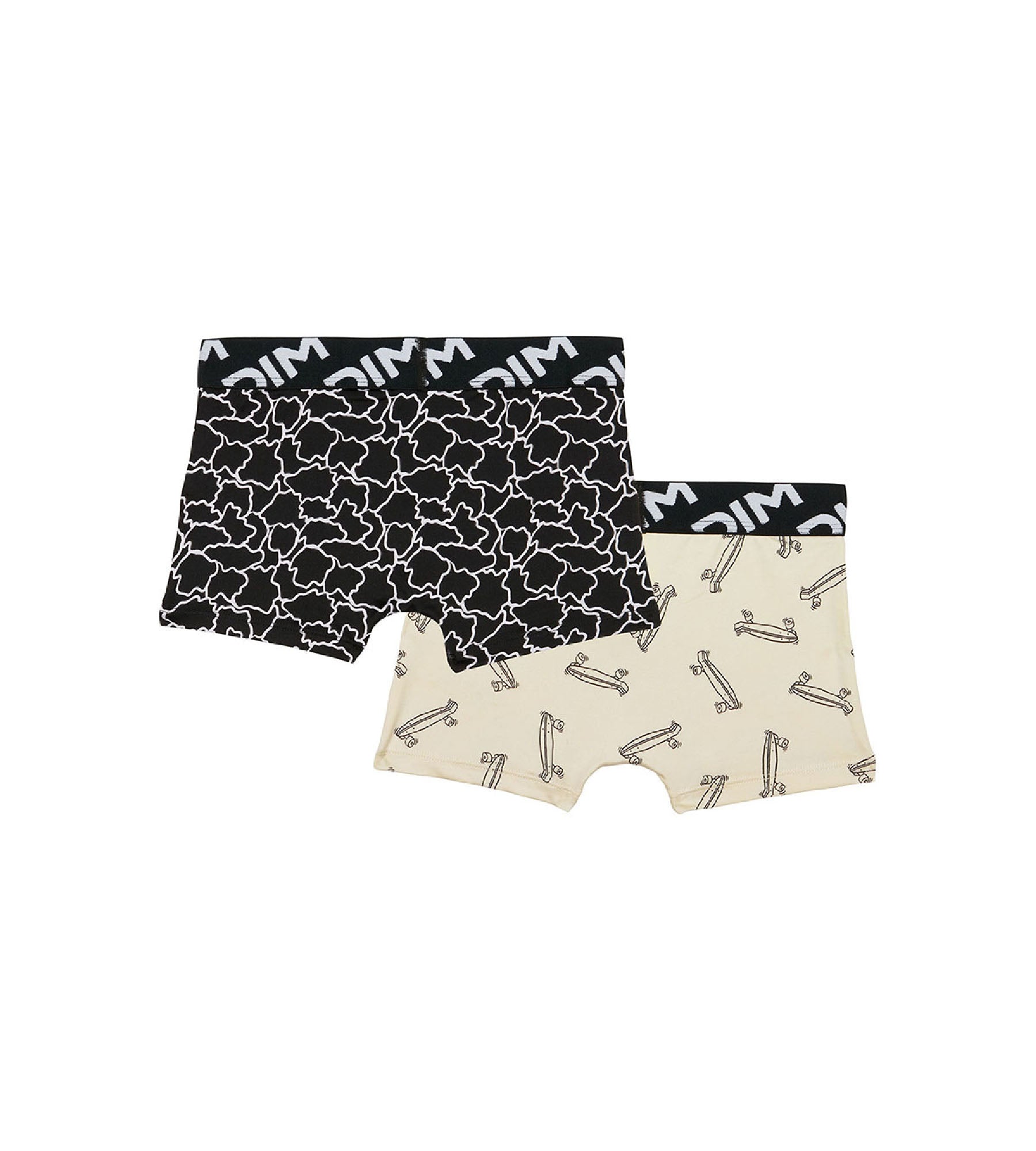 DIM Pacco da 2 boxer da ragazzo in microfibra riciclata con motivo skateboard Dim Micro
