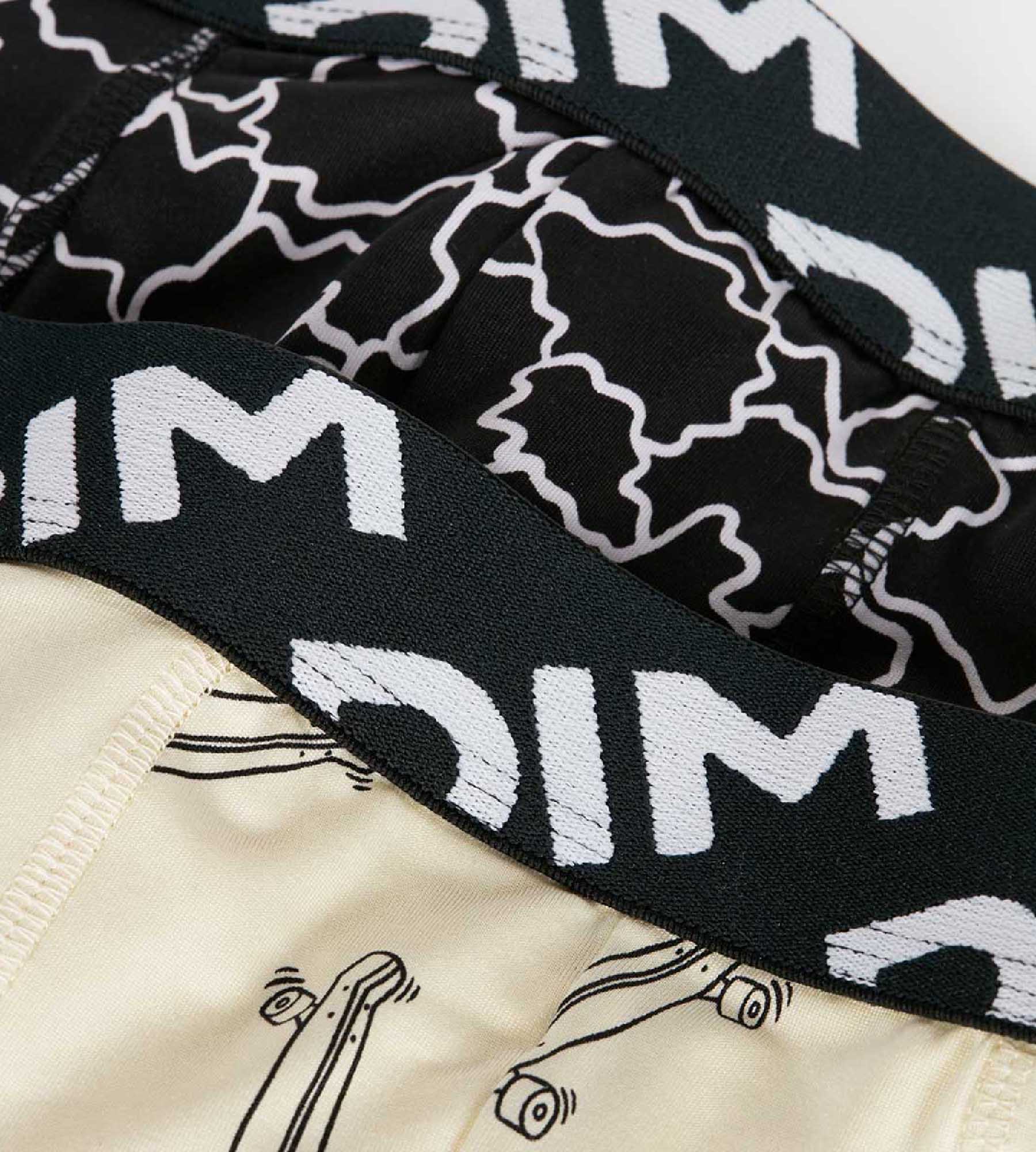 DIM Pacco da 2 boxer da ragazzo in microfibra riciclata con motivo skateboard Dim Micro
