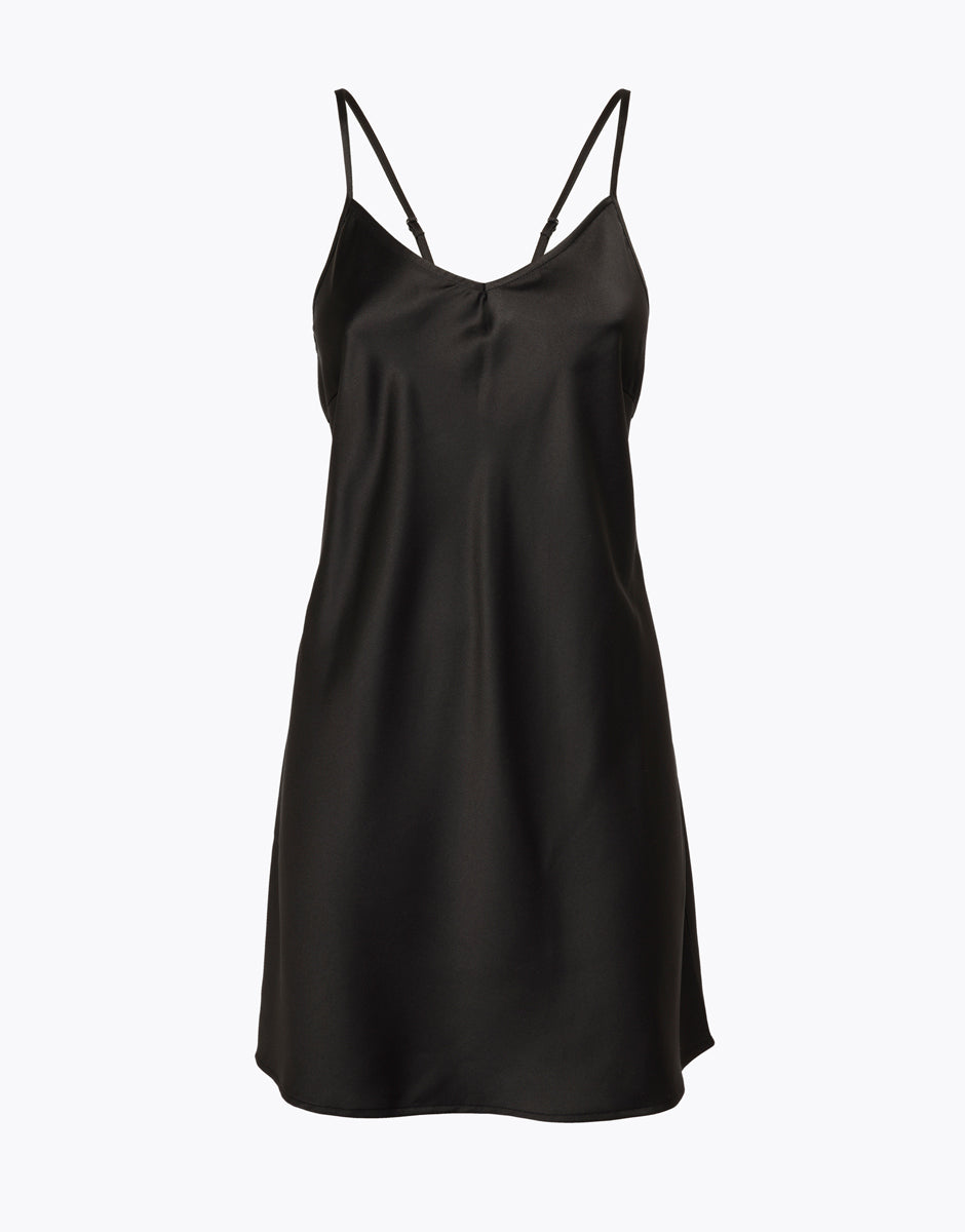 DIM Camicia da notte in raso nero