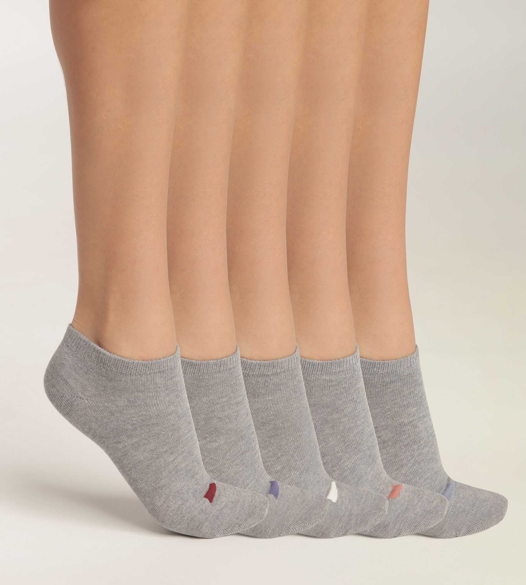 DIM Pacco da 5 fantasmini da donna in cotone grigio chiaro EcoDim