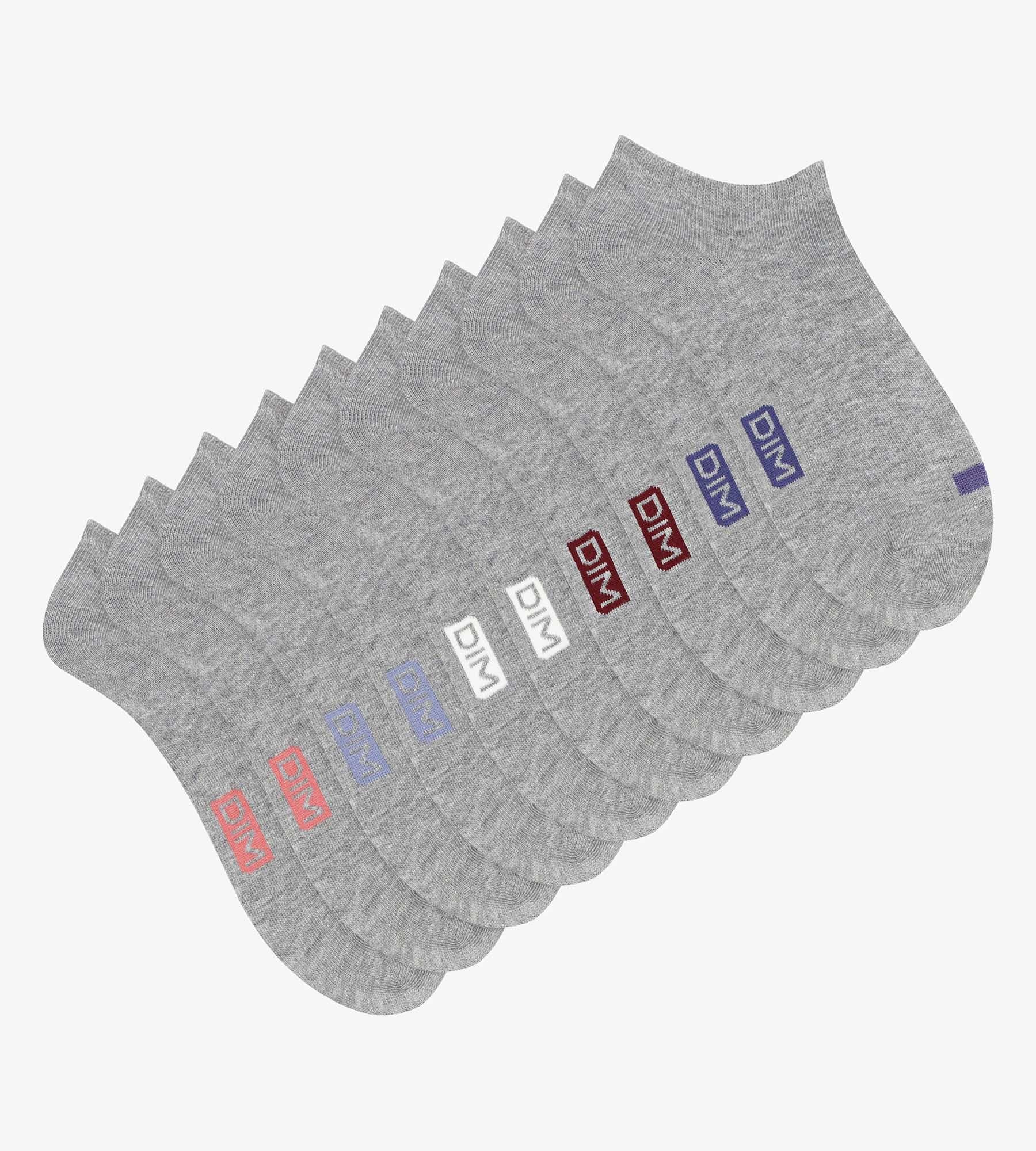 DIM Pacco da 5 fantasmini da donna in cotone grigio chiaro EcoDim
