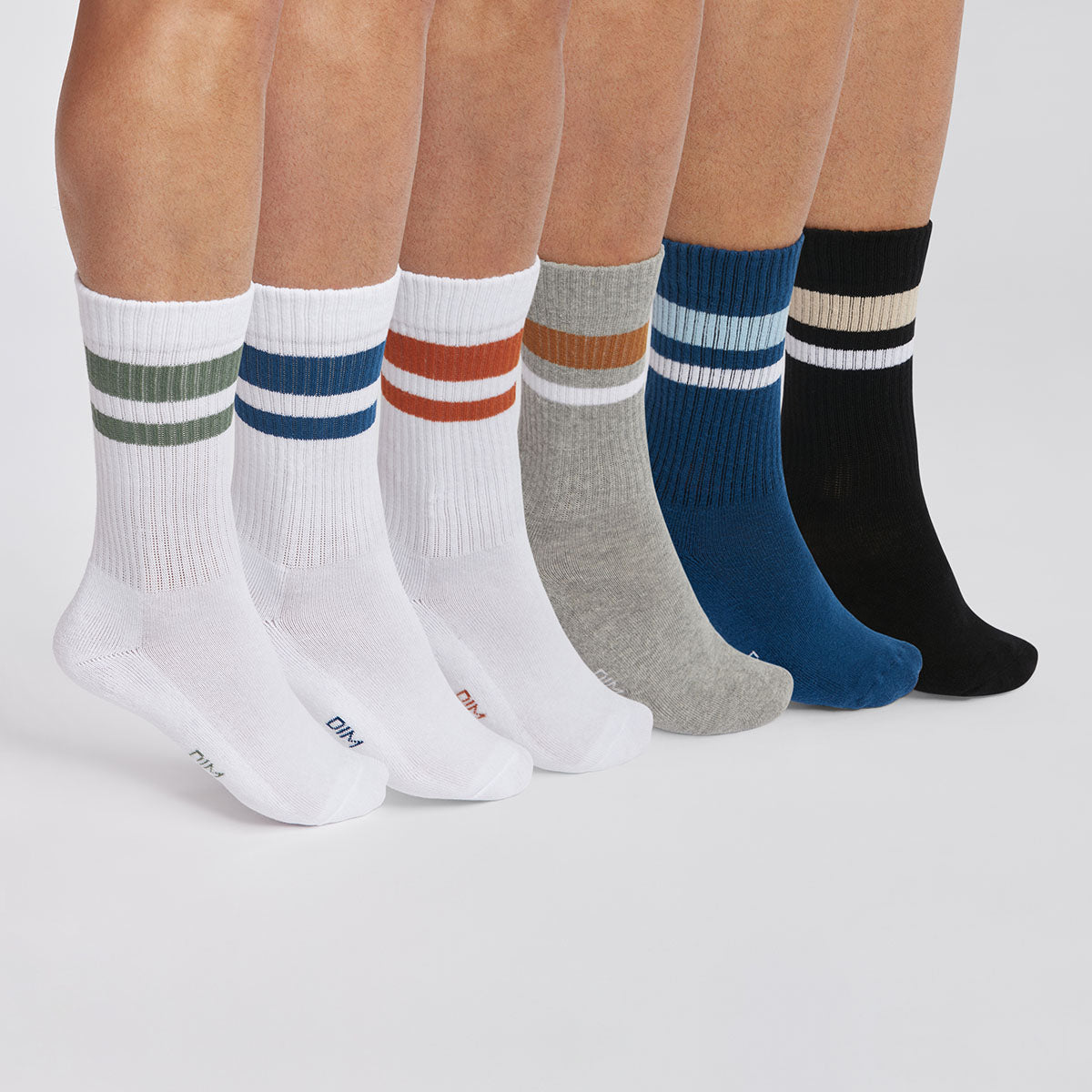 DIM 6 Paia di calze in cotone multicolore da uomo EcoDim Sport