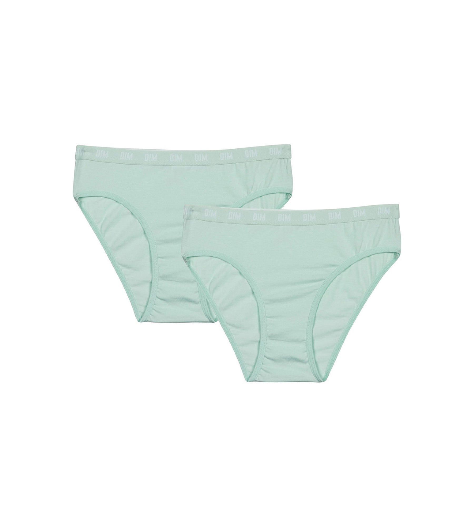DIM Pacco da 2 slip in cotone bio blu pastello per bambina Dim Skin Care