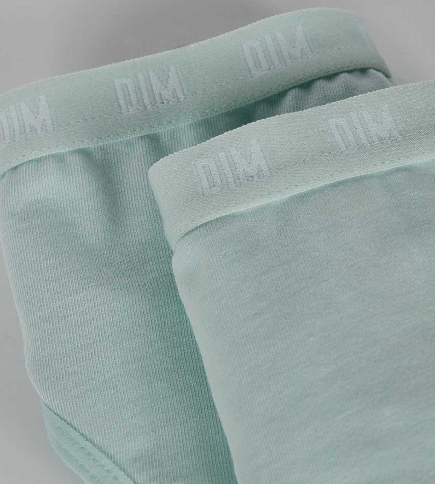 DIM Pacco da 2 slip in cotone bio blu pastello per bambina Dim Skin Care