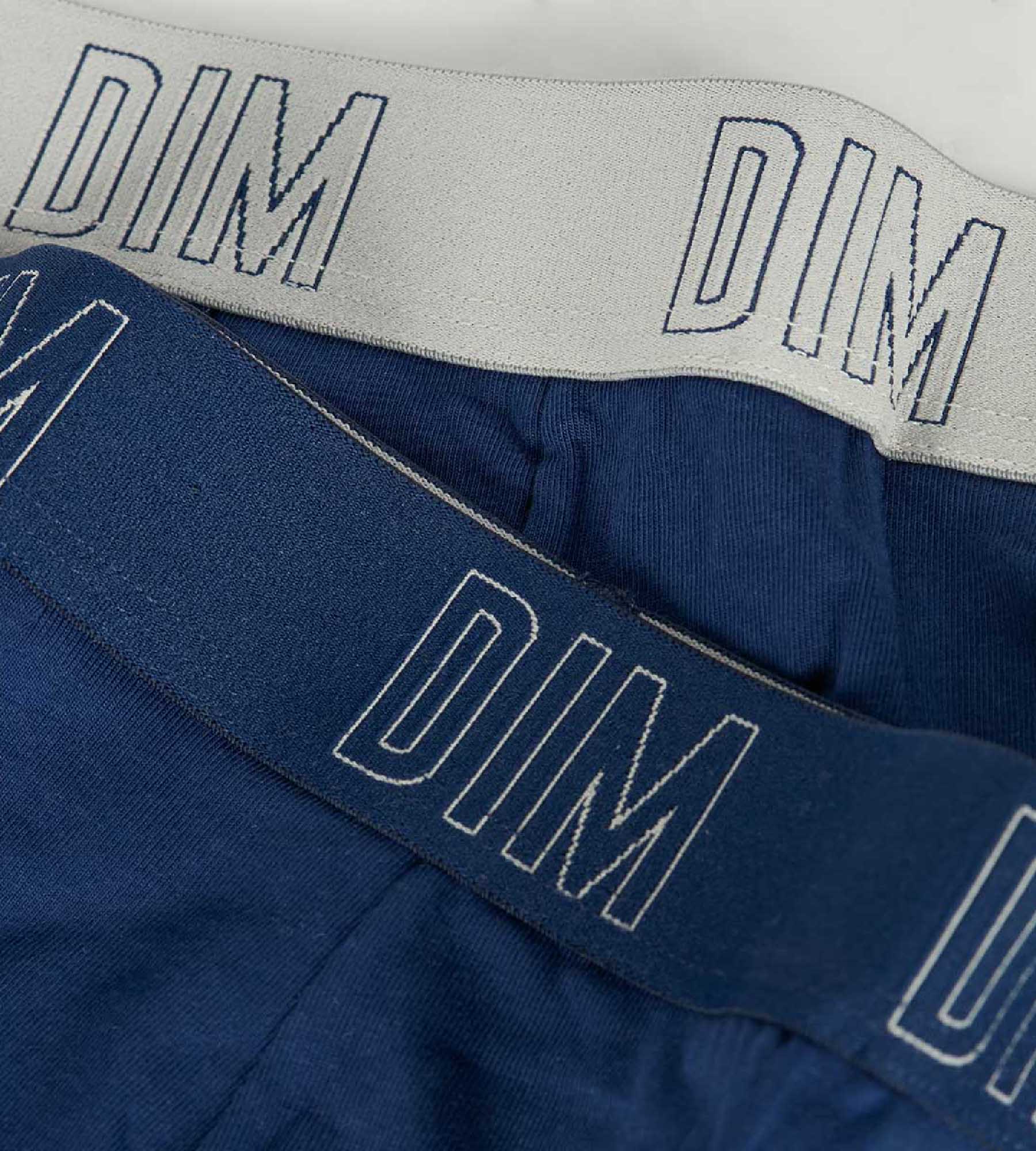 DIM Pacco da 2 boxer da ragazzo in cotone bio blu navy Dim Skin Care