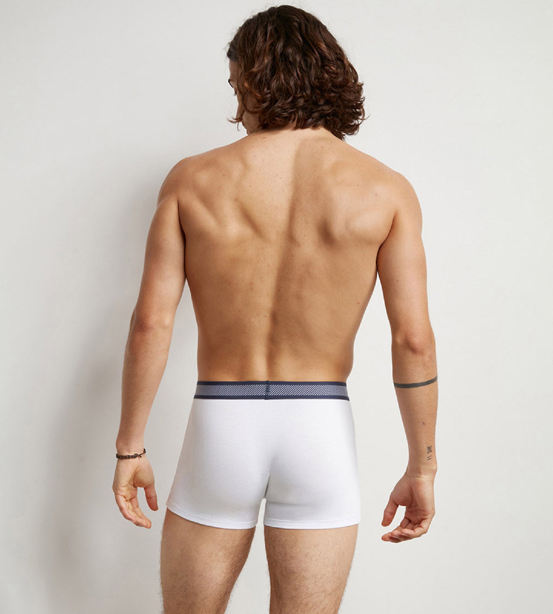 DIM Boxer Uomo in cotone modal a righe in vita Bianco Dim Smart