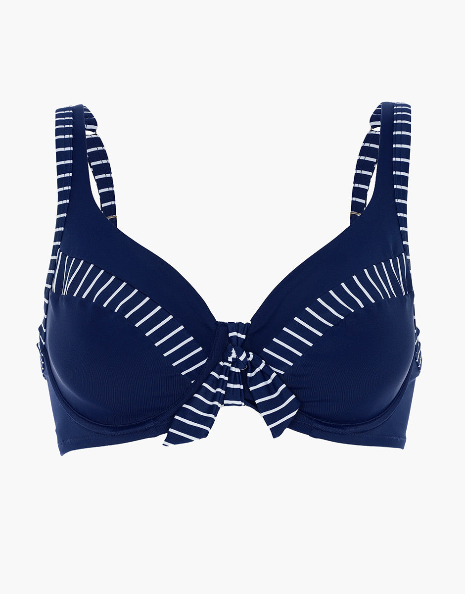 DIM Costume da bagno blu in microfibra con ferretto