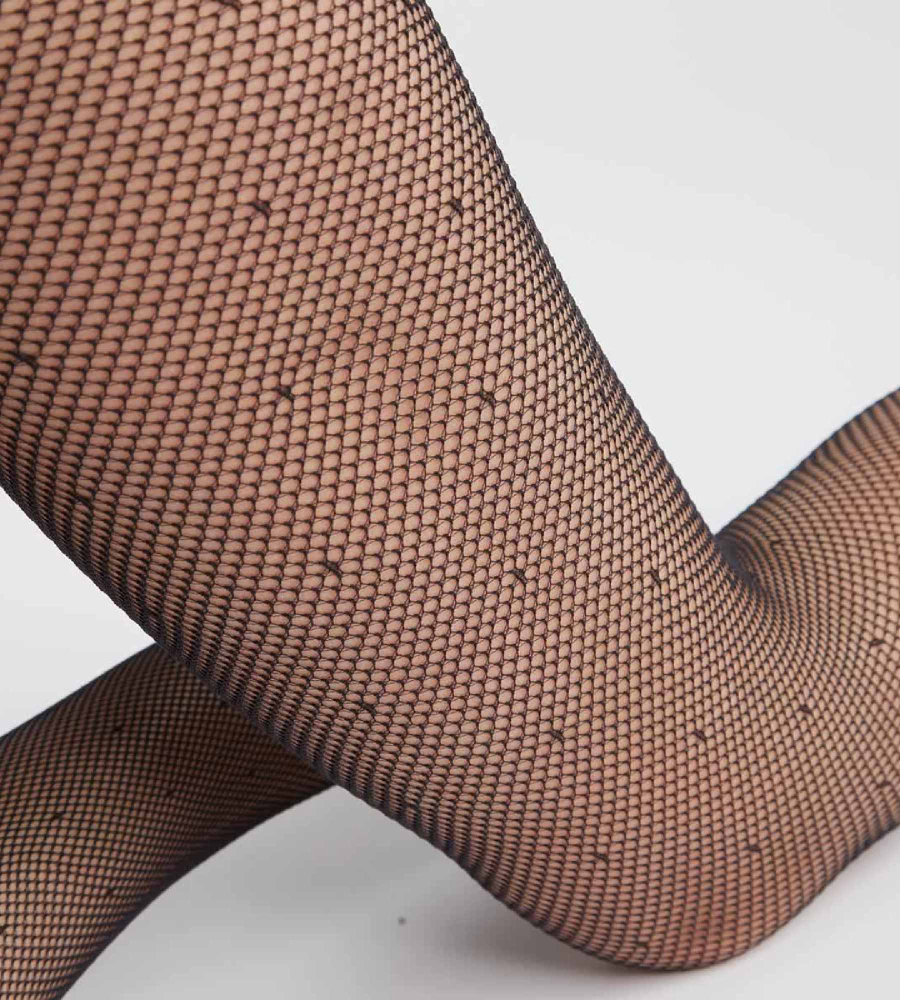 DIM Collant donna in voile e pois con taglio sexy Nero Dim Style