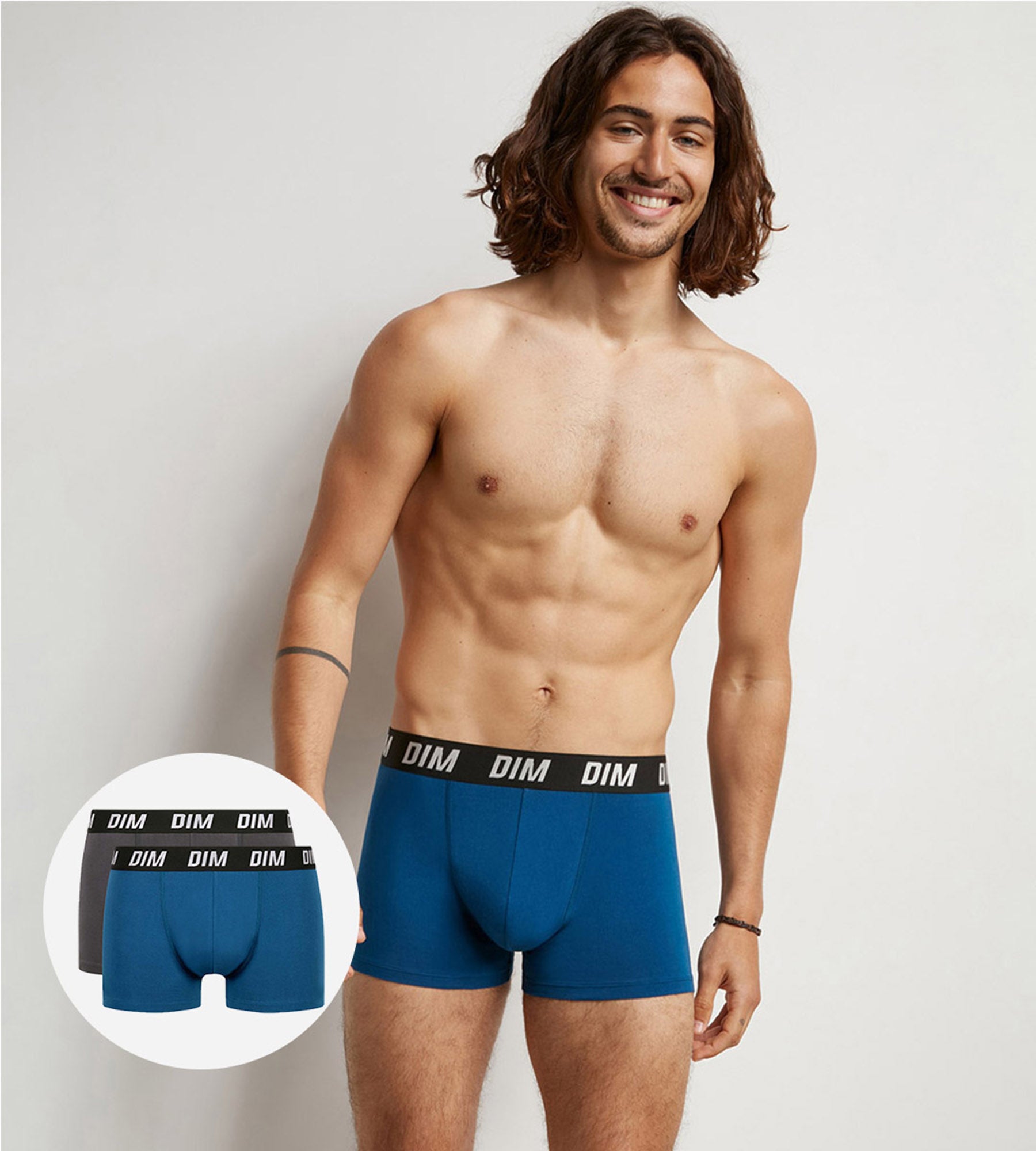 DIM Pacco da 2 Boxer Uomo Termoregolazione Attiva Blu Parma Regul Activ