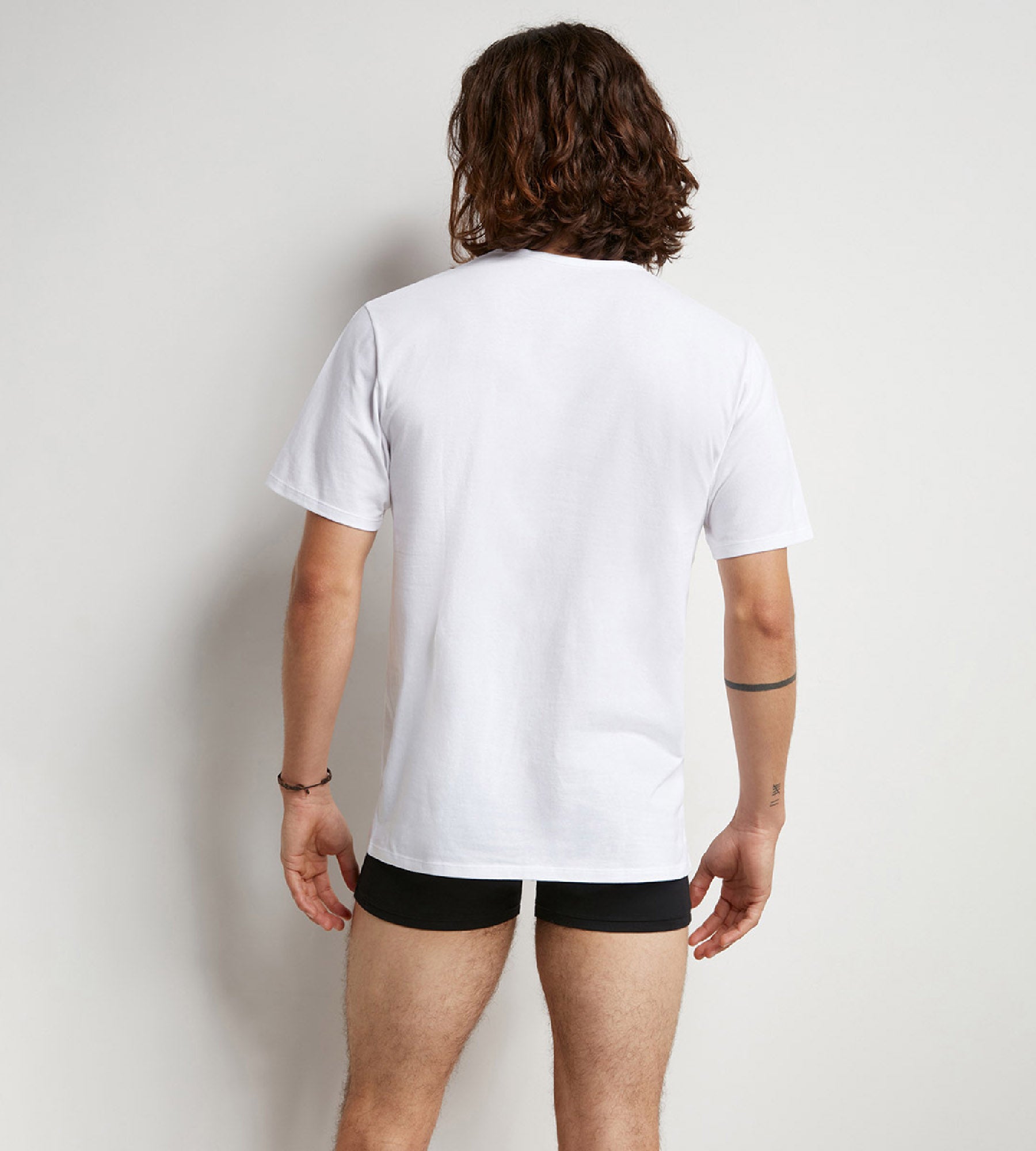 DIM Pacco da 2 magliette termoregolatrici da uomo in cotone bianco con scollo a V Regul Activ